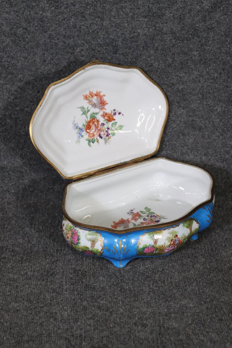 Decorative Beautifully Made Sevres Style Porcelain Jewelry Box For Sale ...