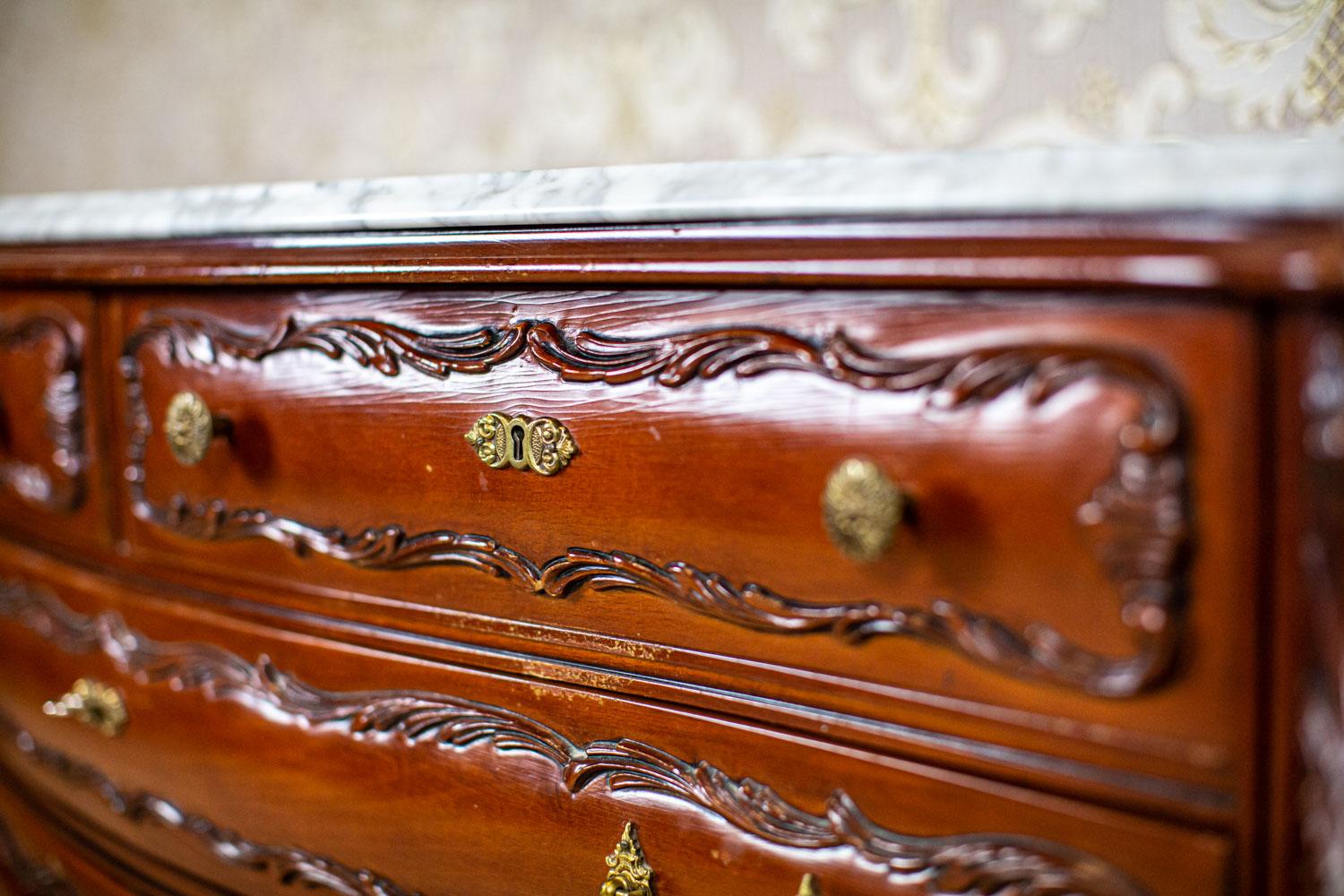 Decorative Beech Dresser From the Mid. 20th Century with Marble Top 8