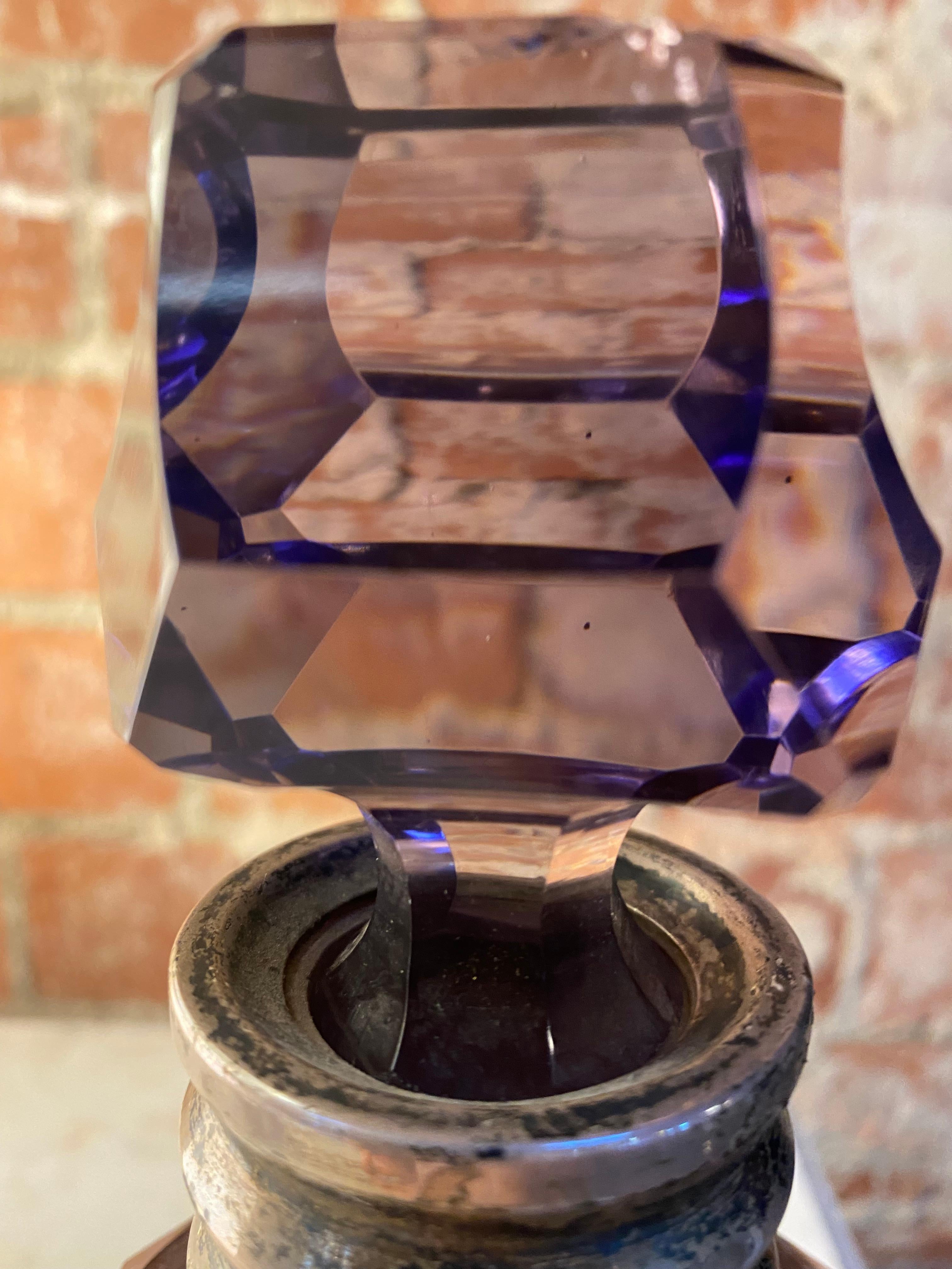 Milieu du XXe siècle Carafe/boîte décorative italienne en cristal grand format, années 1960 en vente