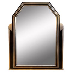 Decorative black and silver Art Deco mirror