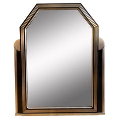 Decorative black and silver Art Deco mirror