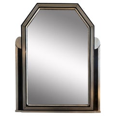 Decorative black and silver Art Deco mirror