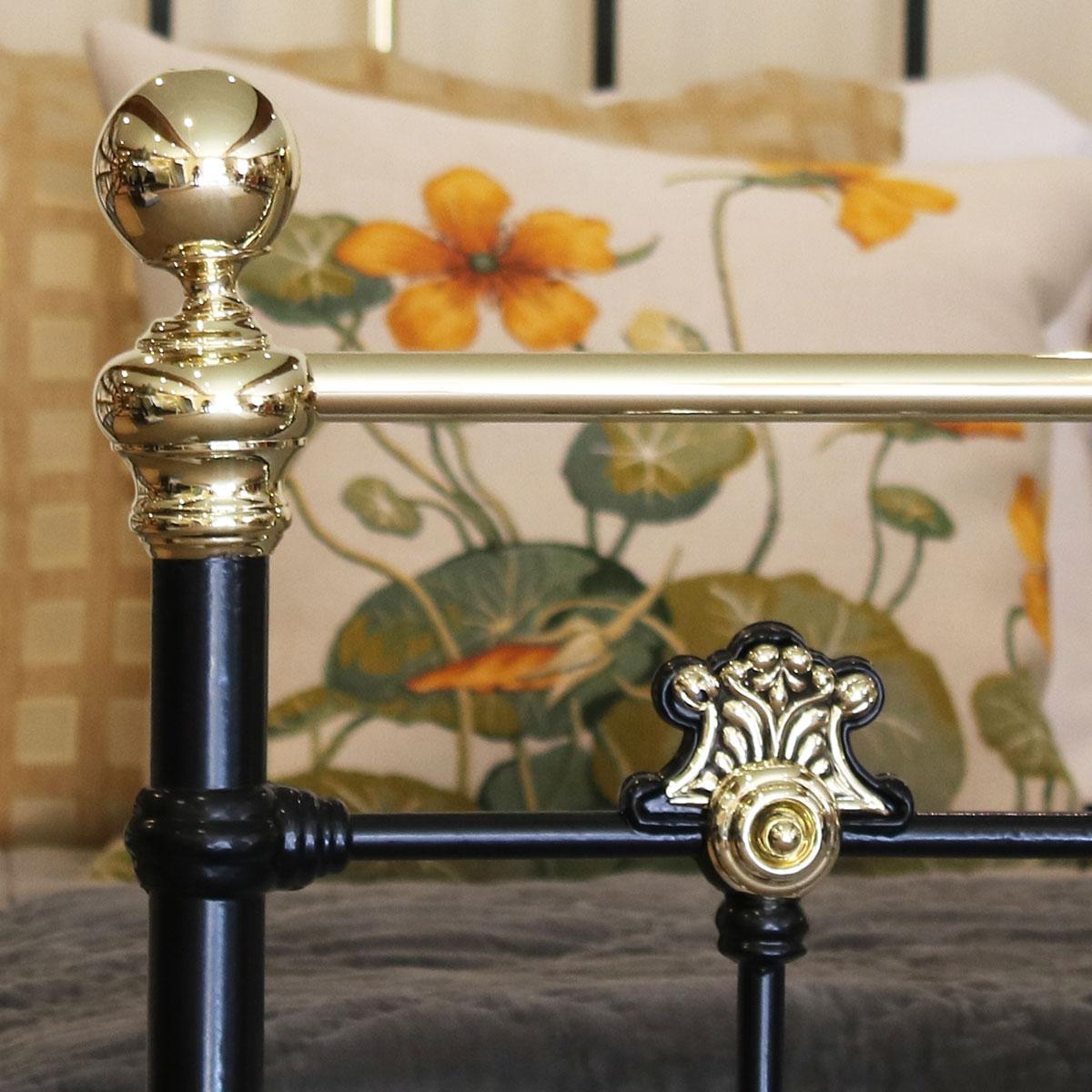 19th Century Decorative Black Antique Bed MK200