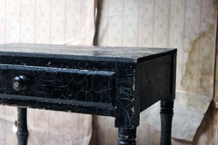 Decorative Black Painted Occasional or Bedside Table, circa 1900
