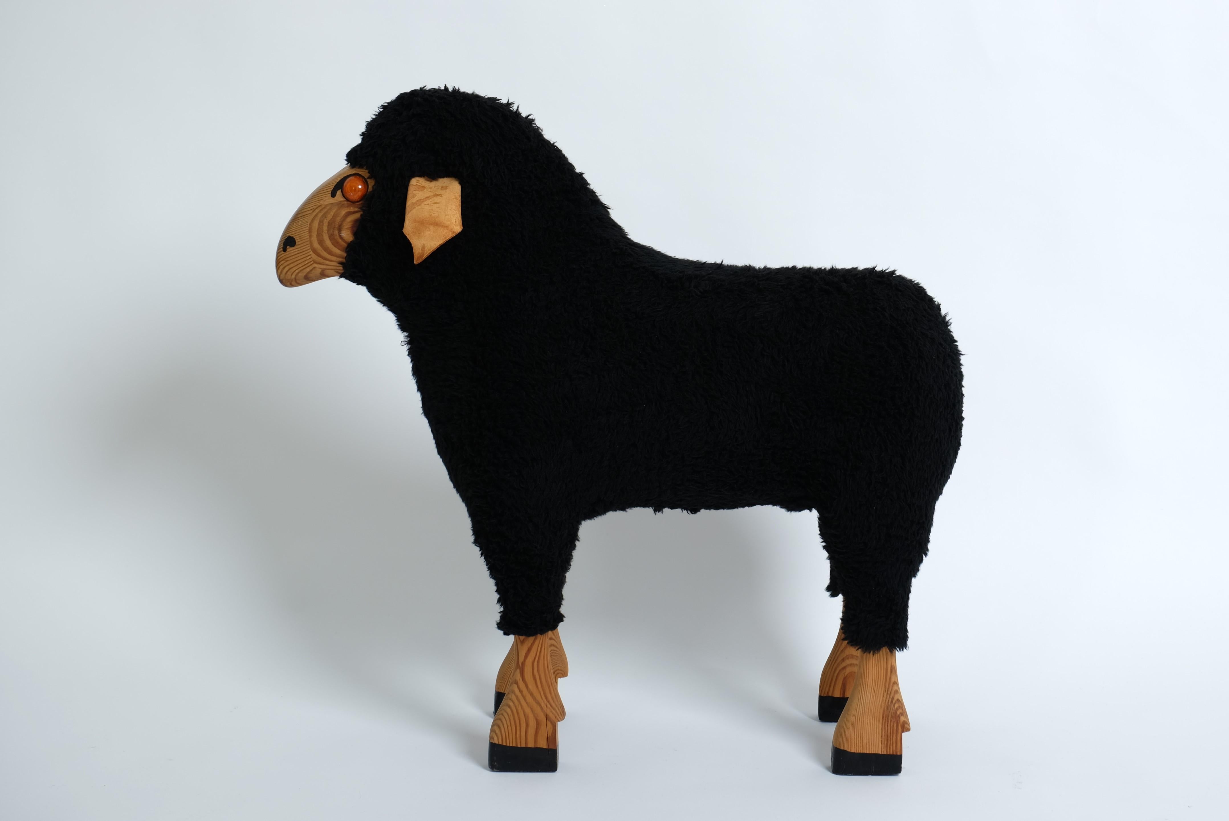 Fine XX secolo Pecora nera decorativa di Hanne Krafft per Meier, Germania anni '80 in vendita