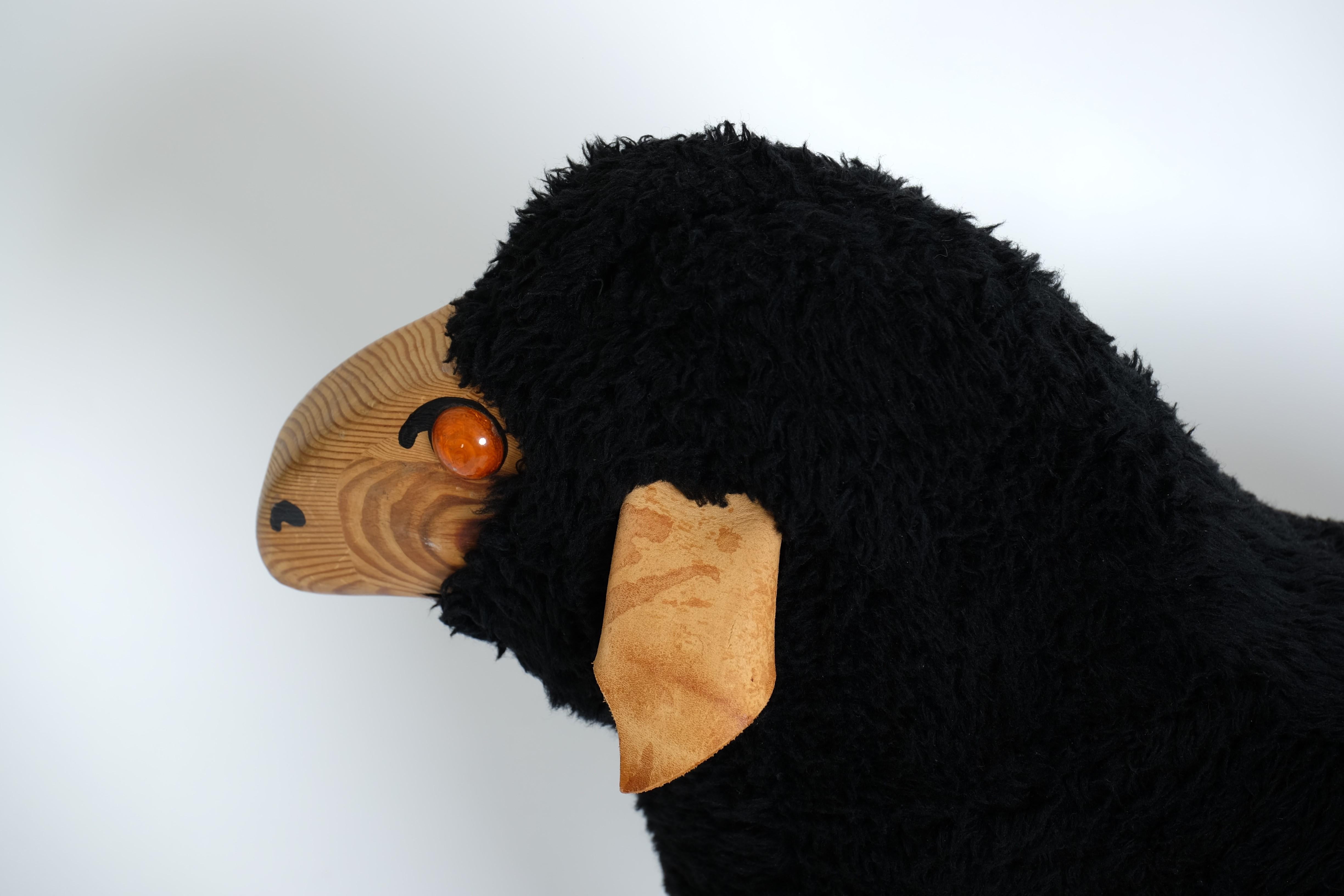 Pelle Pecora nera decorativa di Hanne Krafft per Meier, Germania anni '80 in vendita
