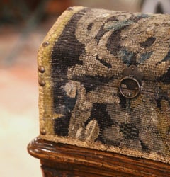 Dekorativer Bombe-Schmuckkästchen mit Aubusson-Wandteppich, signiert J. Lamy, 18. Jahrhundert