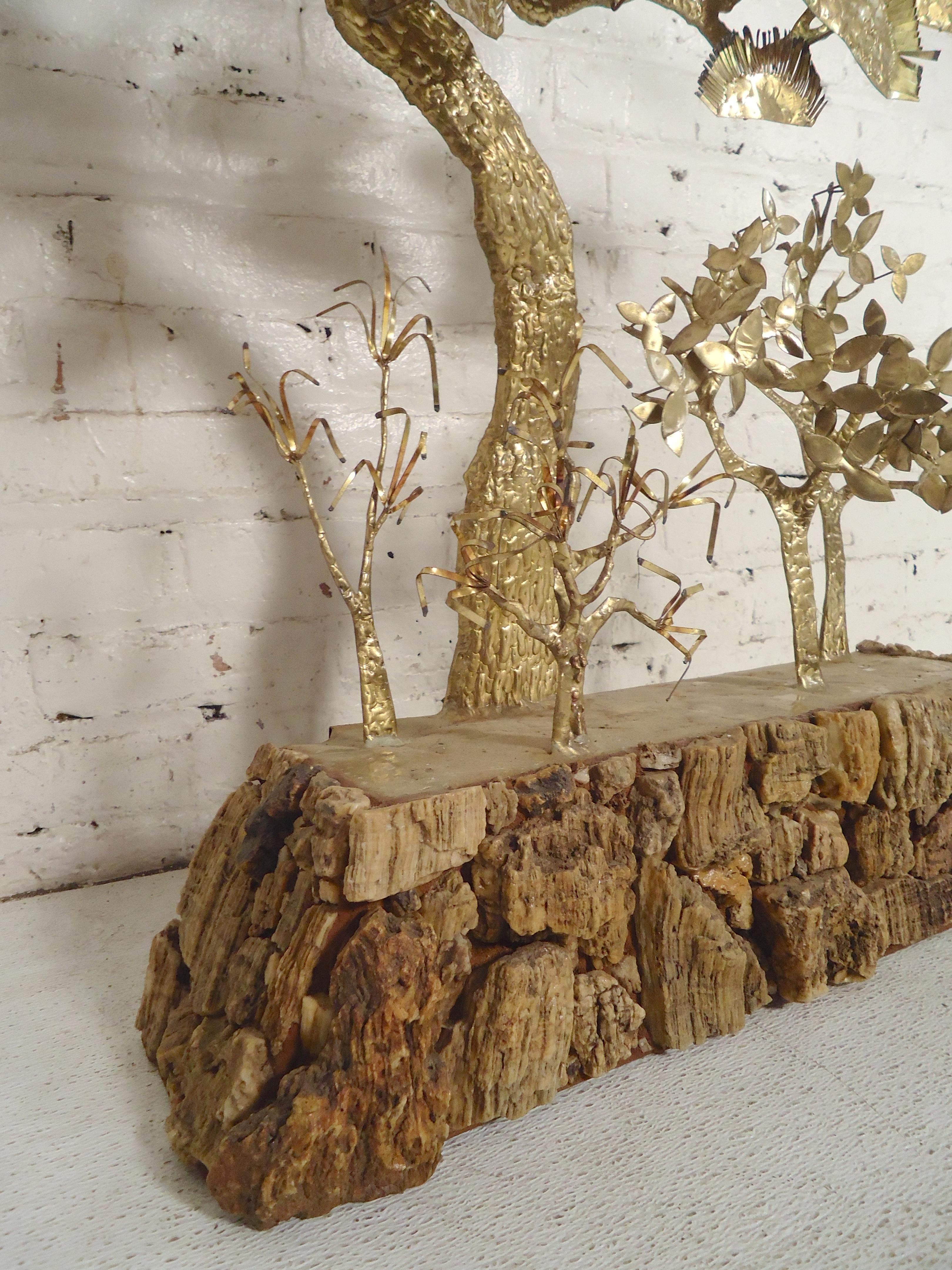 Decorative Bonsai Style Brass Tree For Sale 1