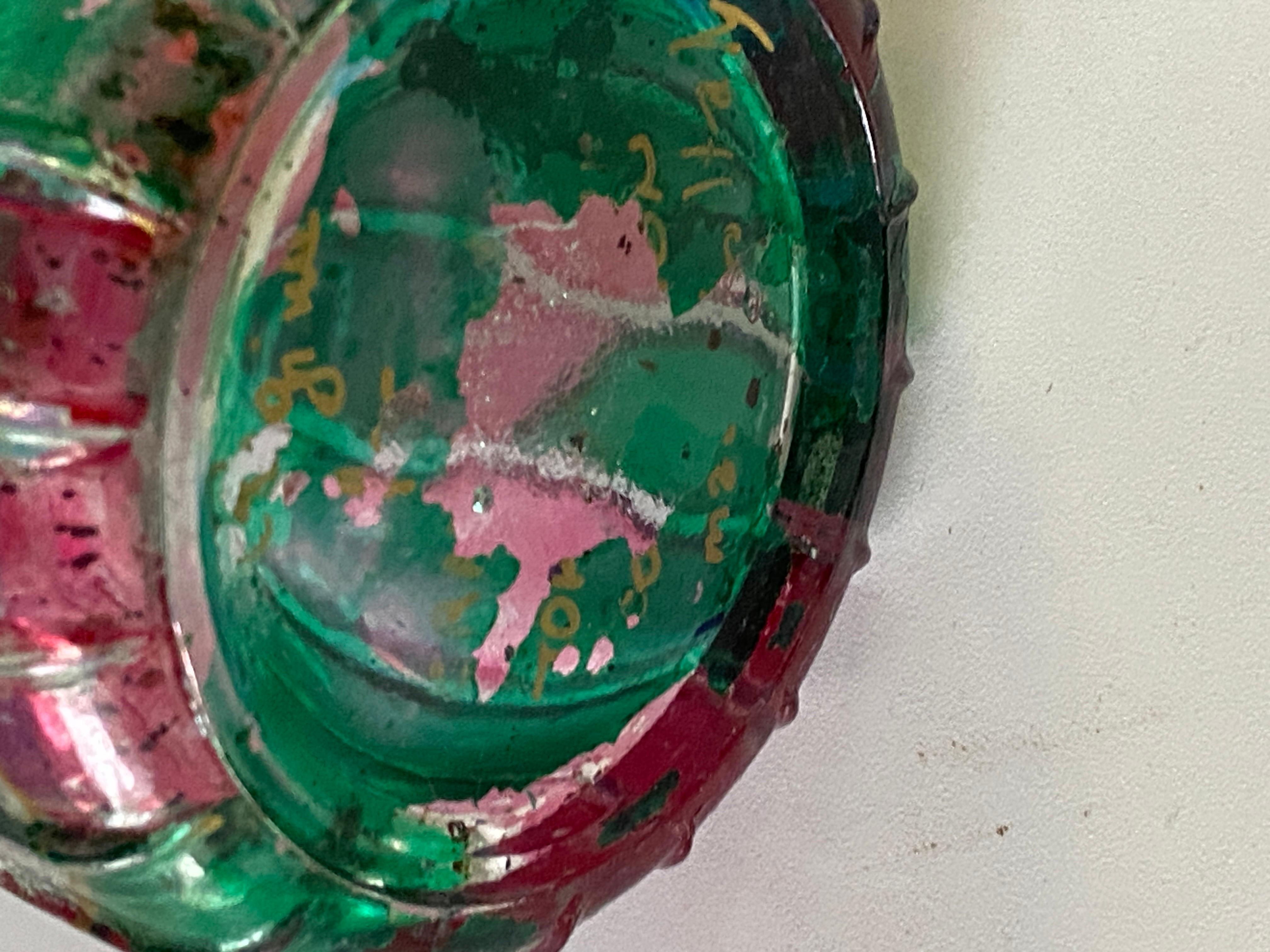 Fin du 20e siècle Bouteille décorative, en verre, Italie 1970 en vente