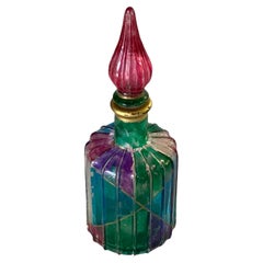 Decorative Bottle, in Glass, Italy, 1970