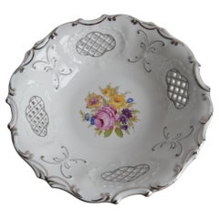 Cuenco decorativo, porcelana calada, Pirken Hammer, años 60.