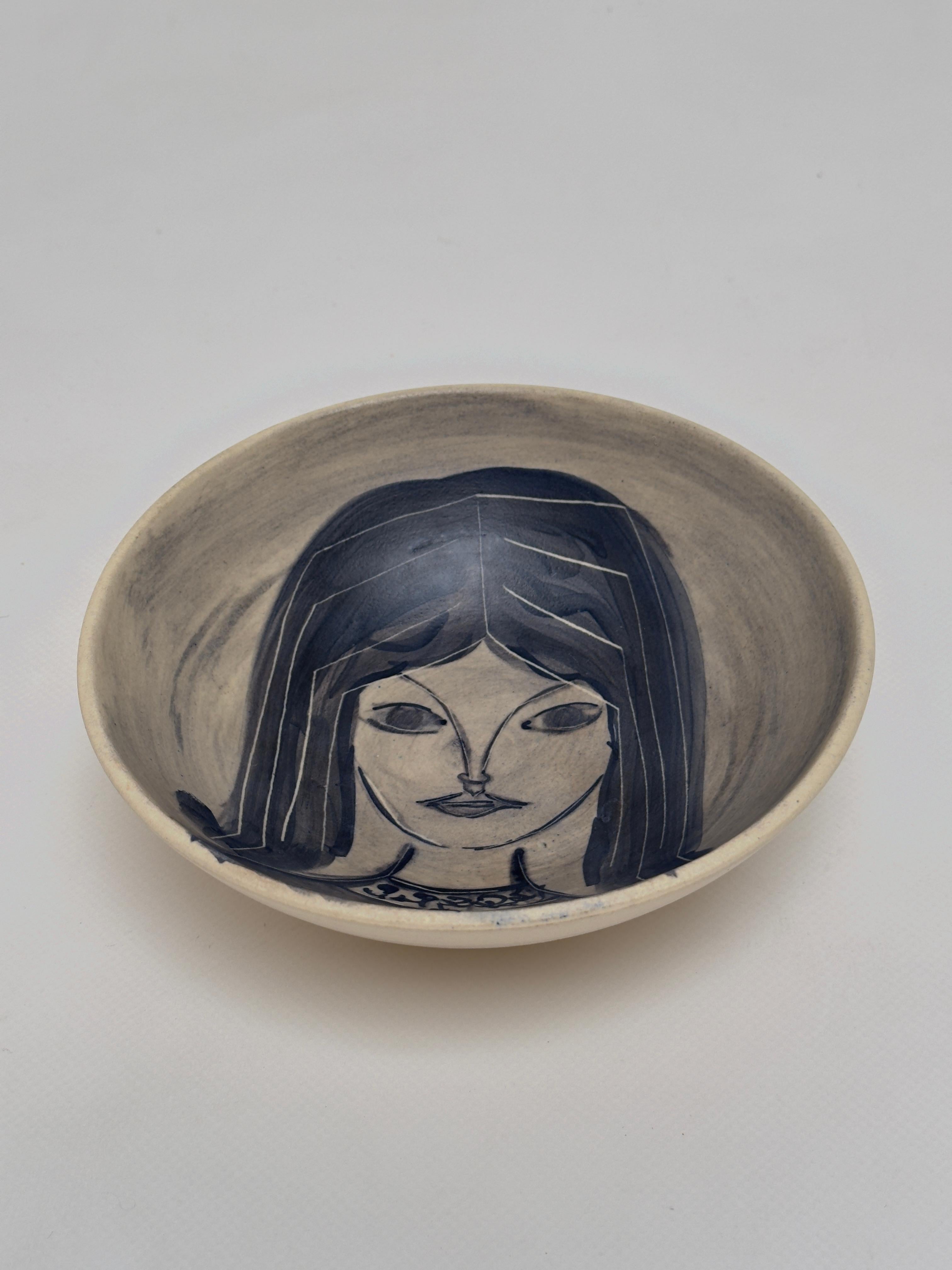 Ceramic Decorative Bowl, Pyot Thiry, Vallauris c. 1960 For Sale