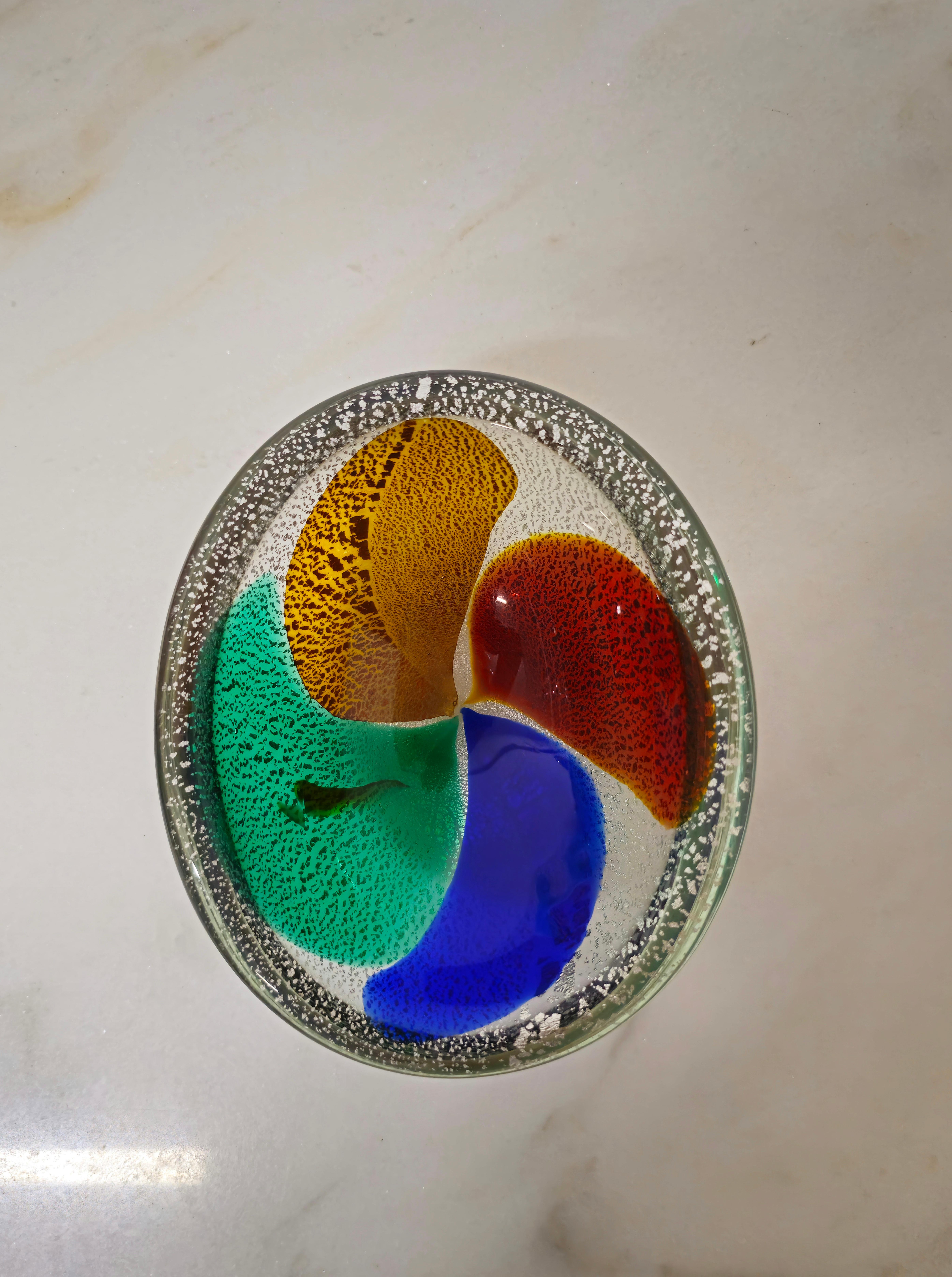 Mid-Century Modern Decorative Bowl Vide-Poche Murano Glass Dino Martens Midcentury Italy 1970s For Sale