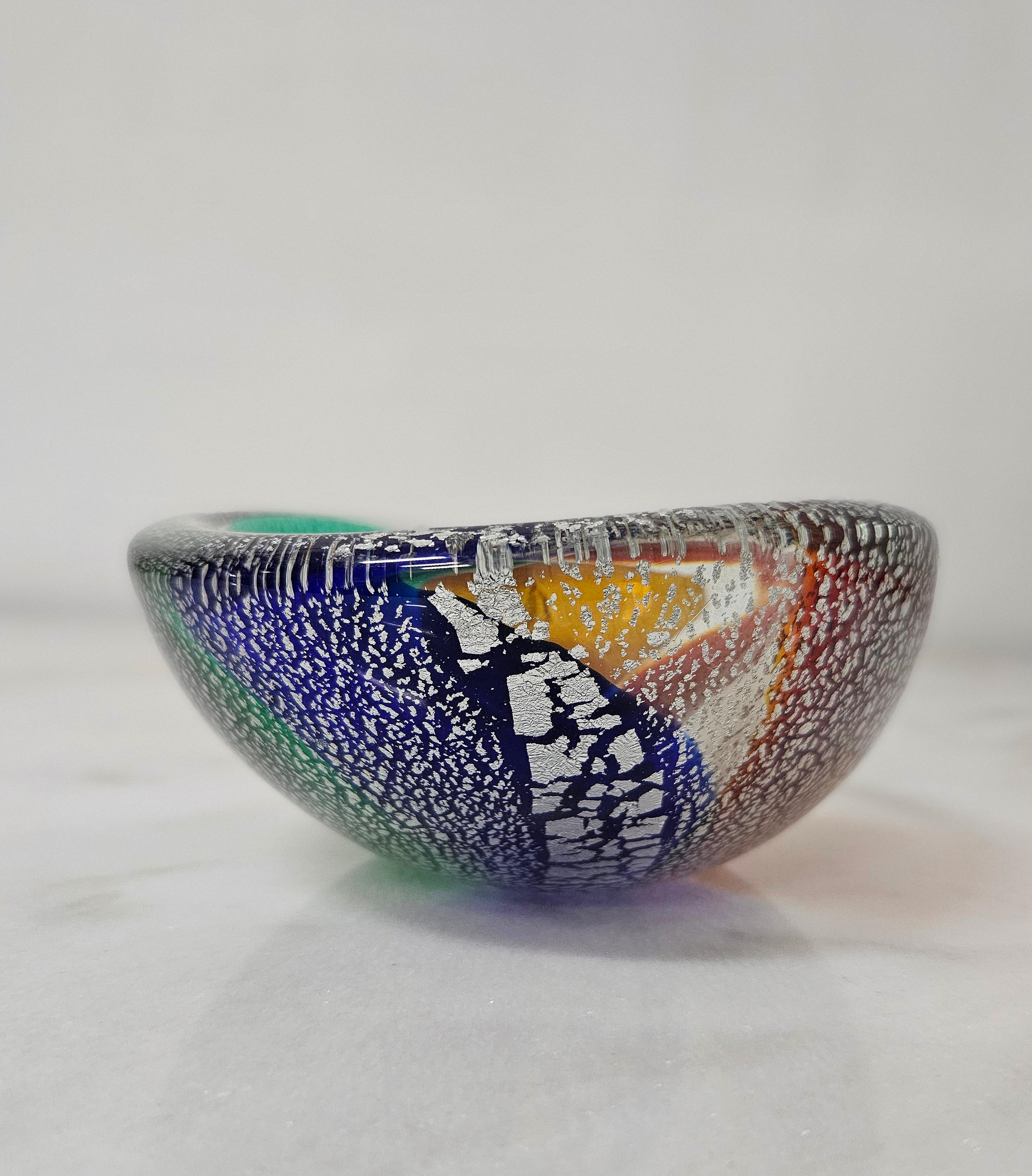 Decorative Bowl Vide-Poche Murano Glass Dino Martens Midcentury Italy 1970s For Sale 1