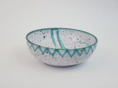 Decorative bowl with a drawing of a bird by Charles Voltz Vallauris circa 1960