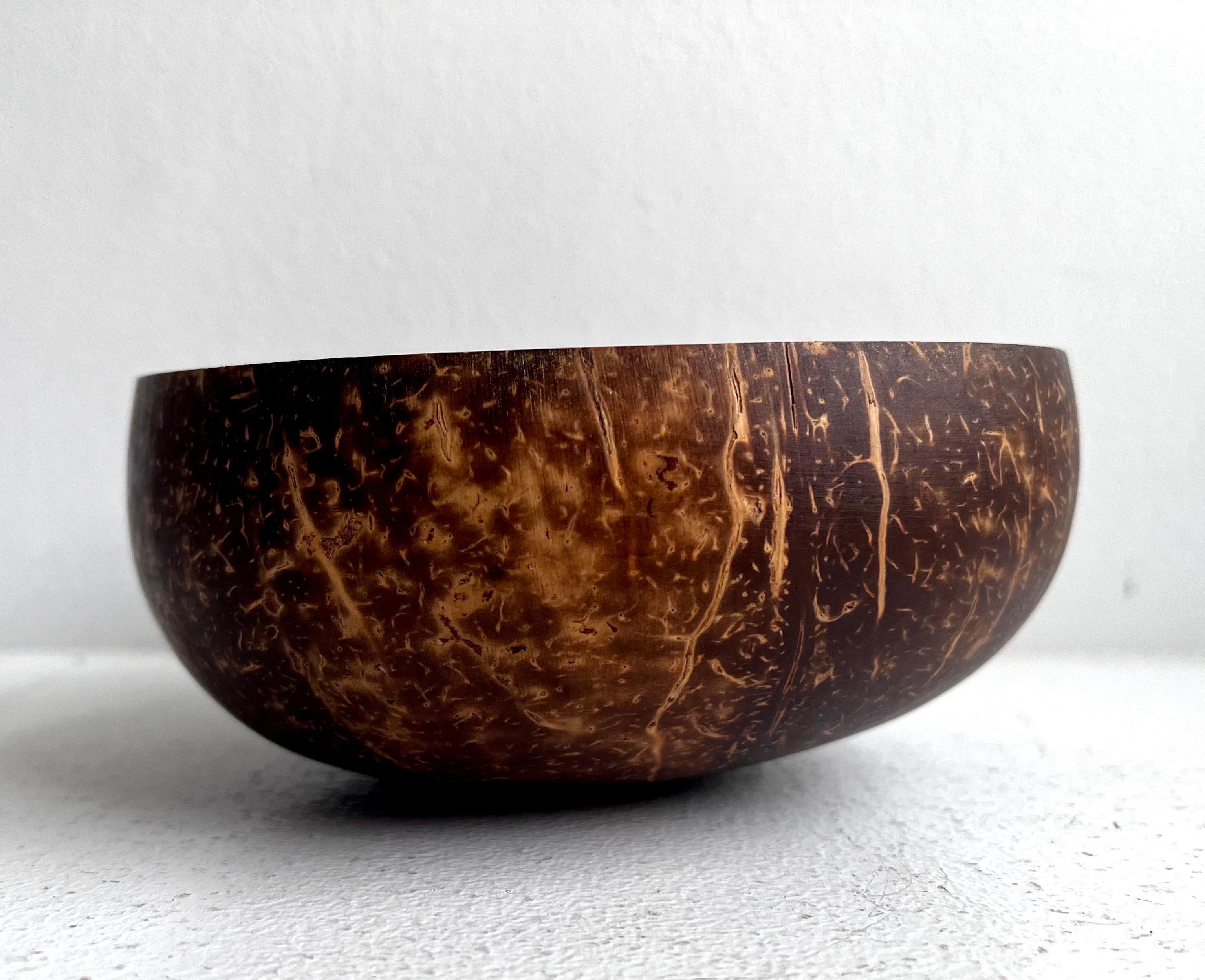 Americano Ciotola decorativa con interessante decorazione ricavata da una noce di cocco in vendita