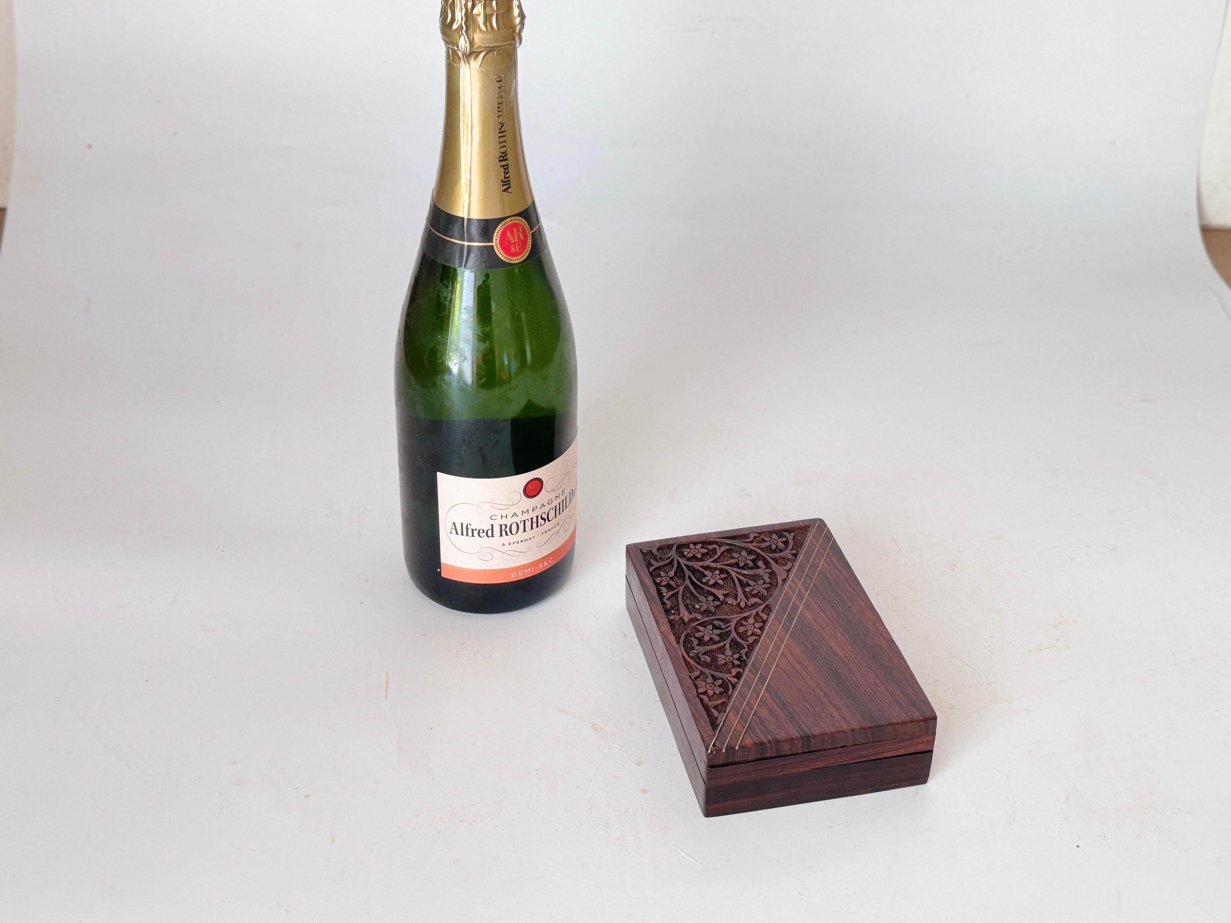 Art Deco Decorative Box for Cigarettes in  wood brown color India For Sale