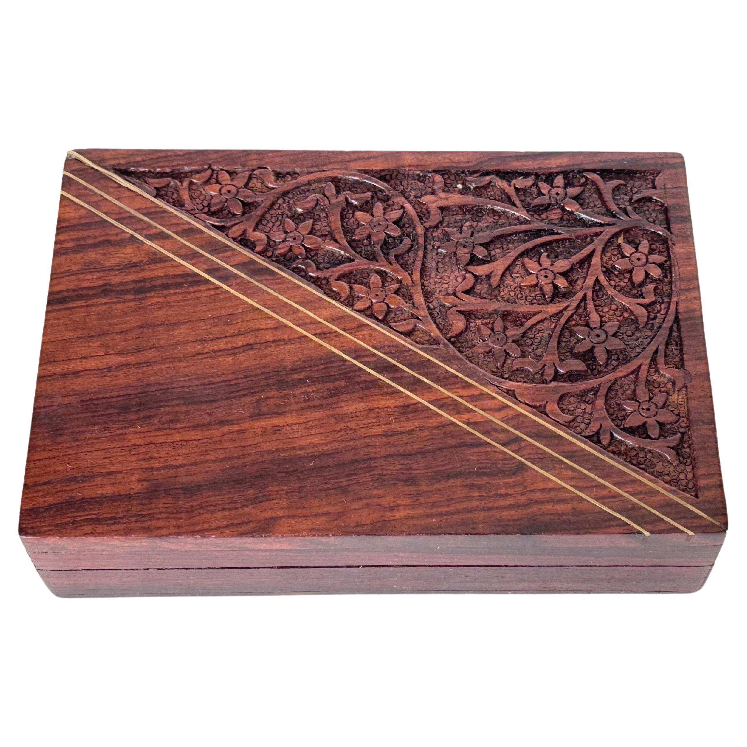 Decorative Box for Cigarettes in  wood brown color India