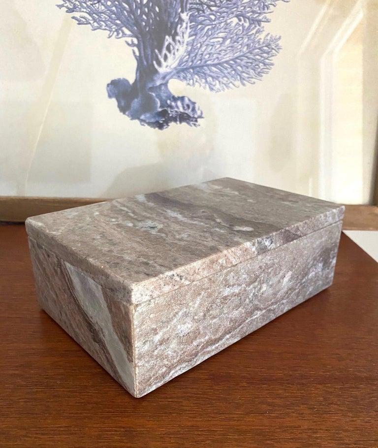 Decorative Box in Exotic Balinese Striped Marble, c. 2000 For Sale 4