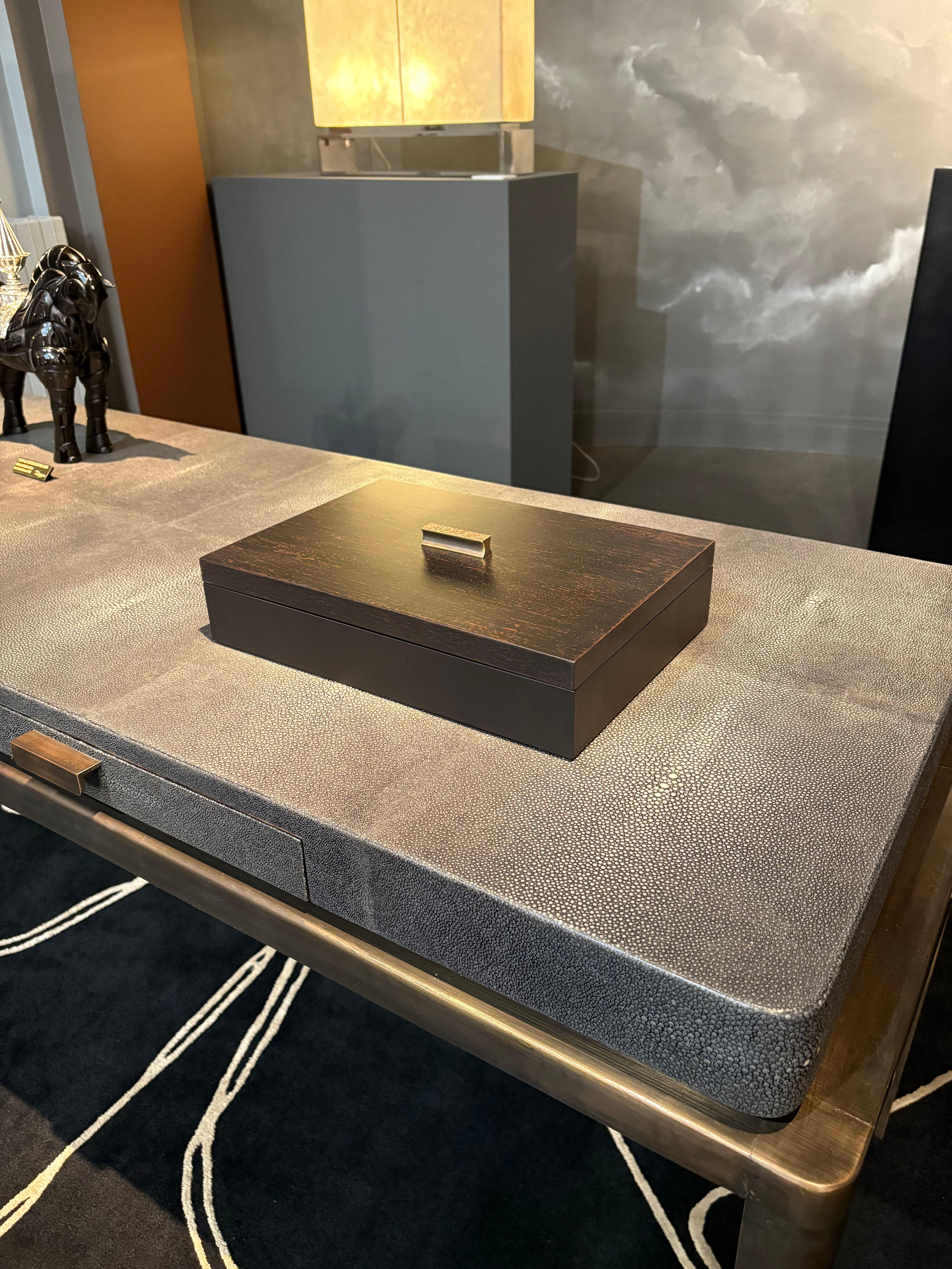 black decorative boxes