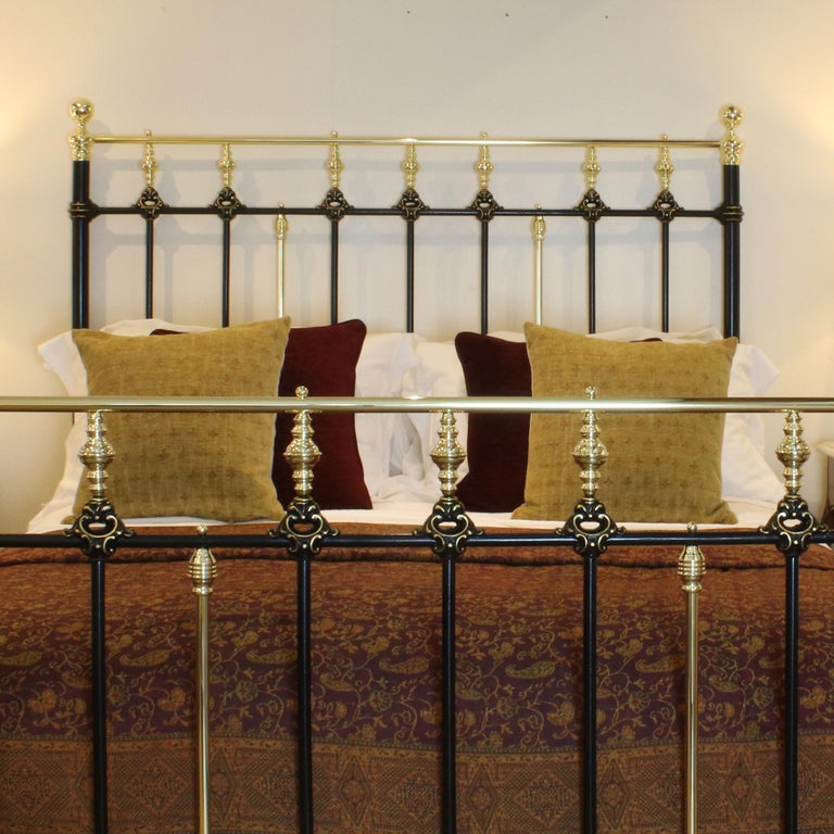 Decorative Brass and Iron Bed in Black, MK164 at 1stDibs