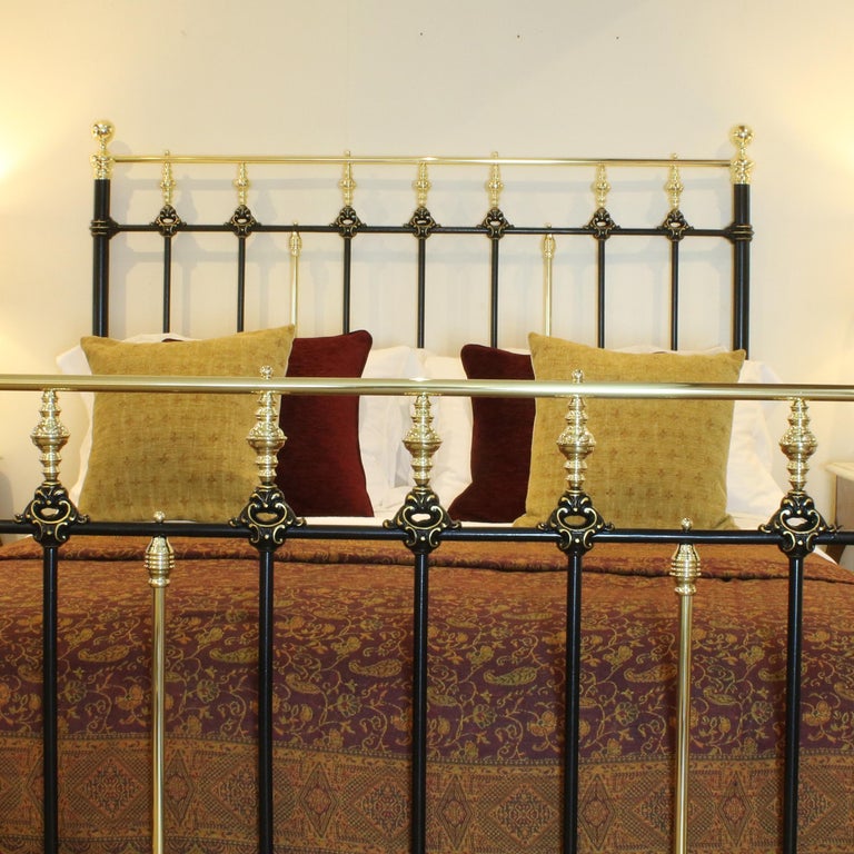 Decorative Brass and Iron Bed in Black, MK164 at 1stDibs