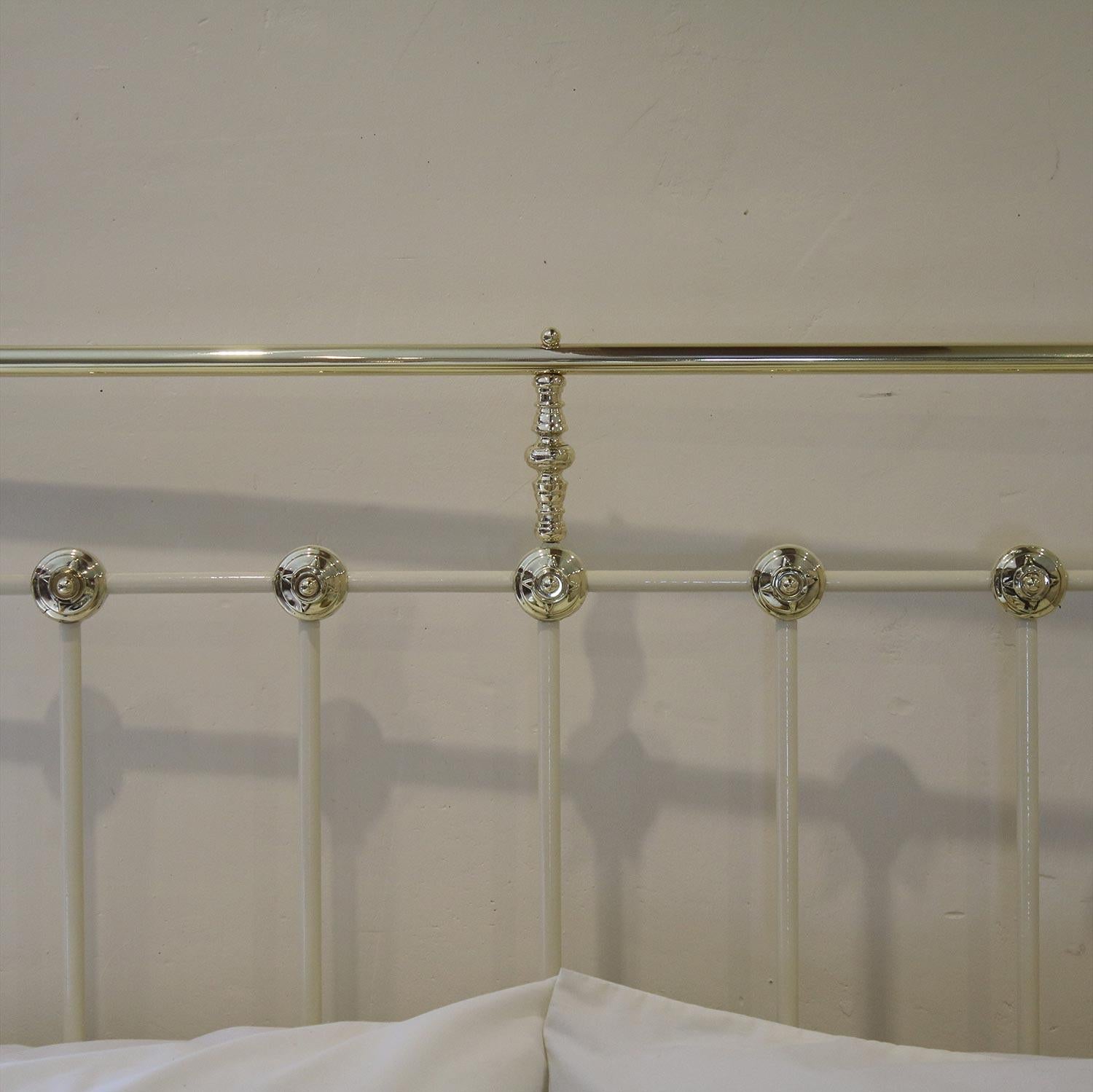 Late 19th Century Decorative Brass and Iron Bed, MK149