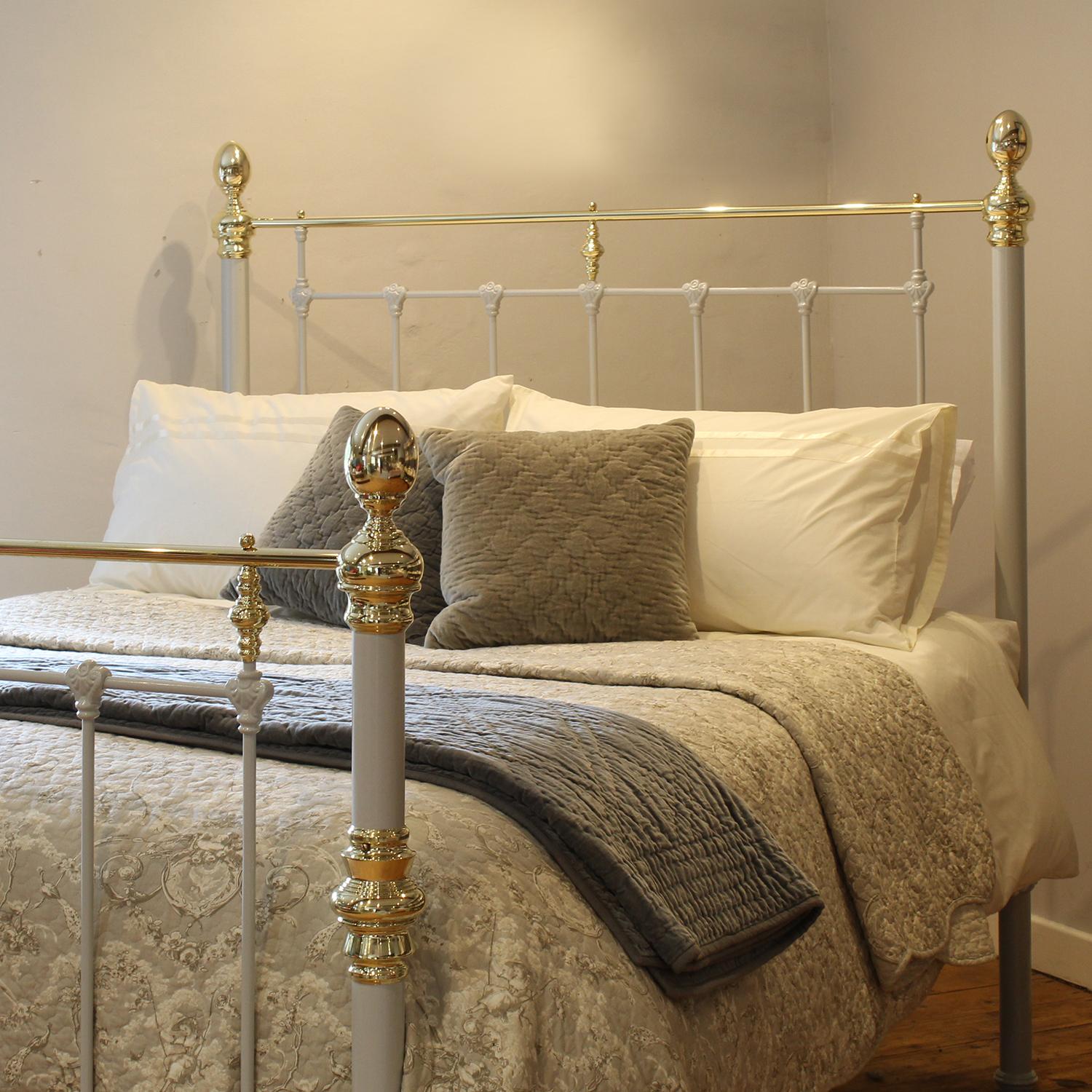 antique gold metal bed frame