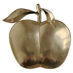 Decorative Brass Apple Form Vide-Poche, circa 1970, France.
