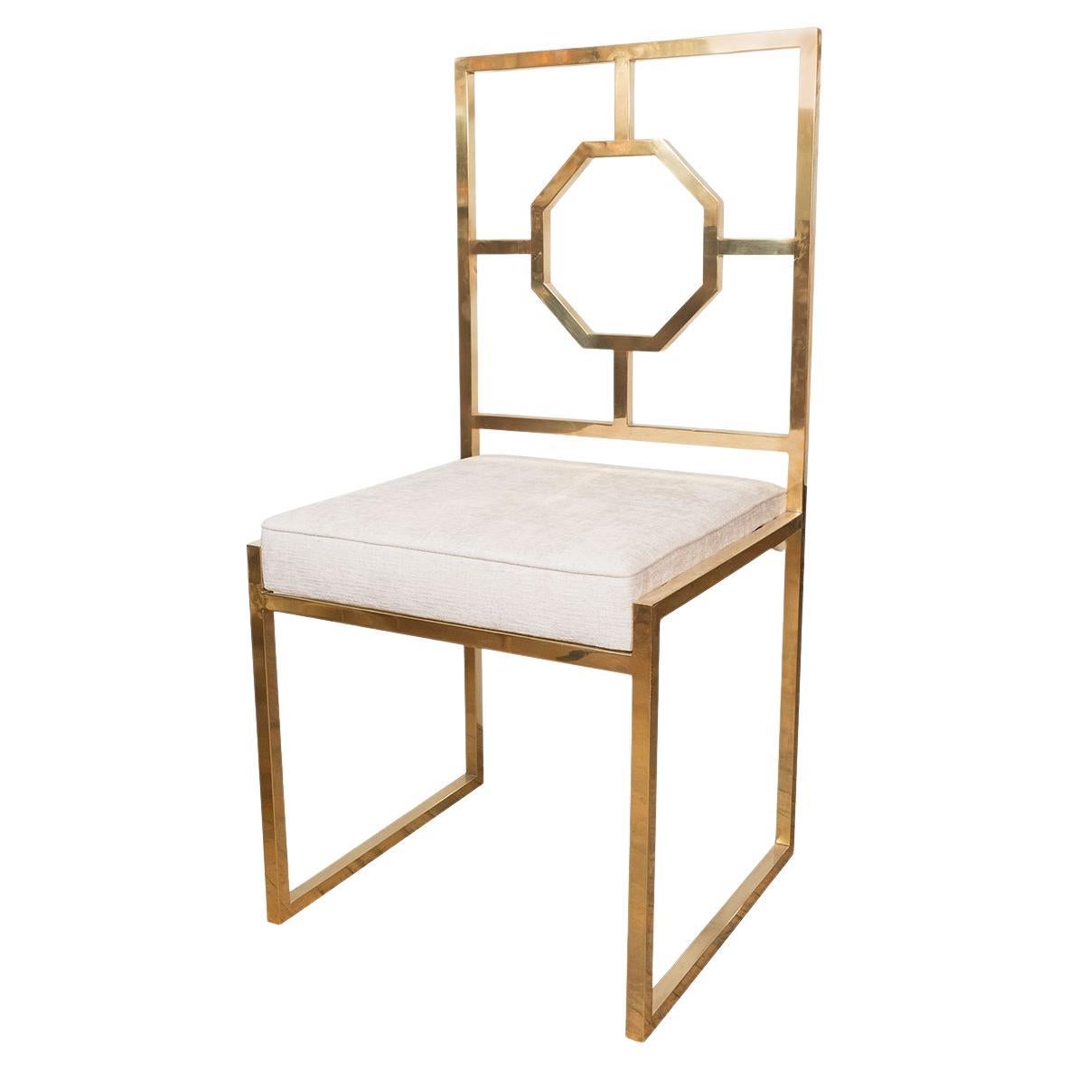Decorative brass chair  For Sale