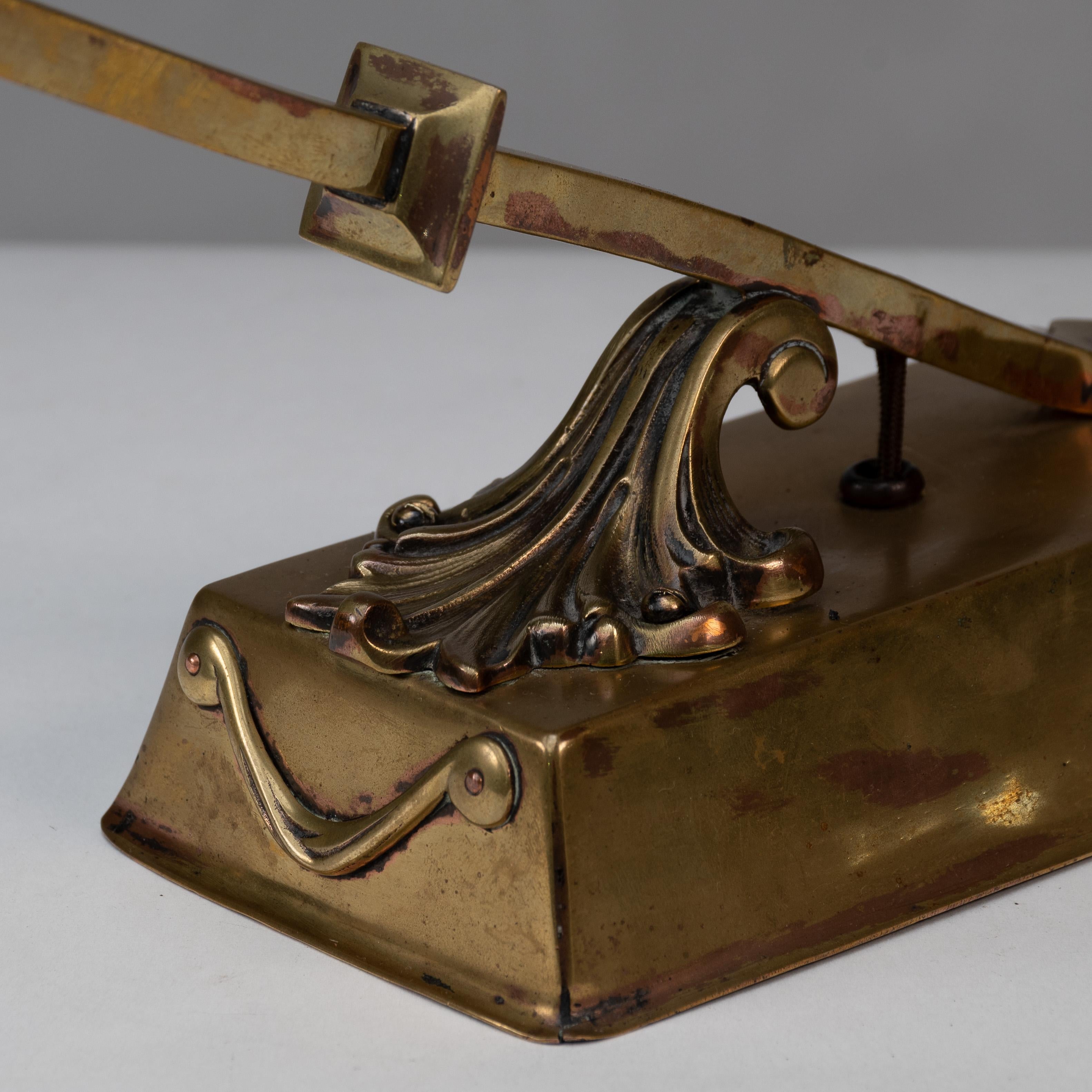 Decorative Brass Desk Light with Chord and Adjustable Head For Sale 7