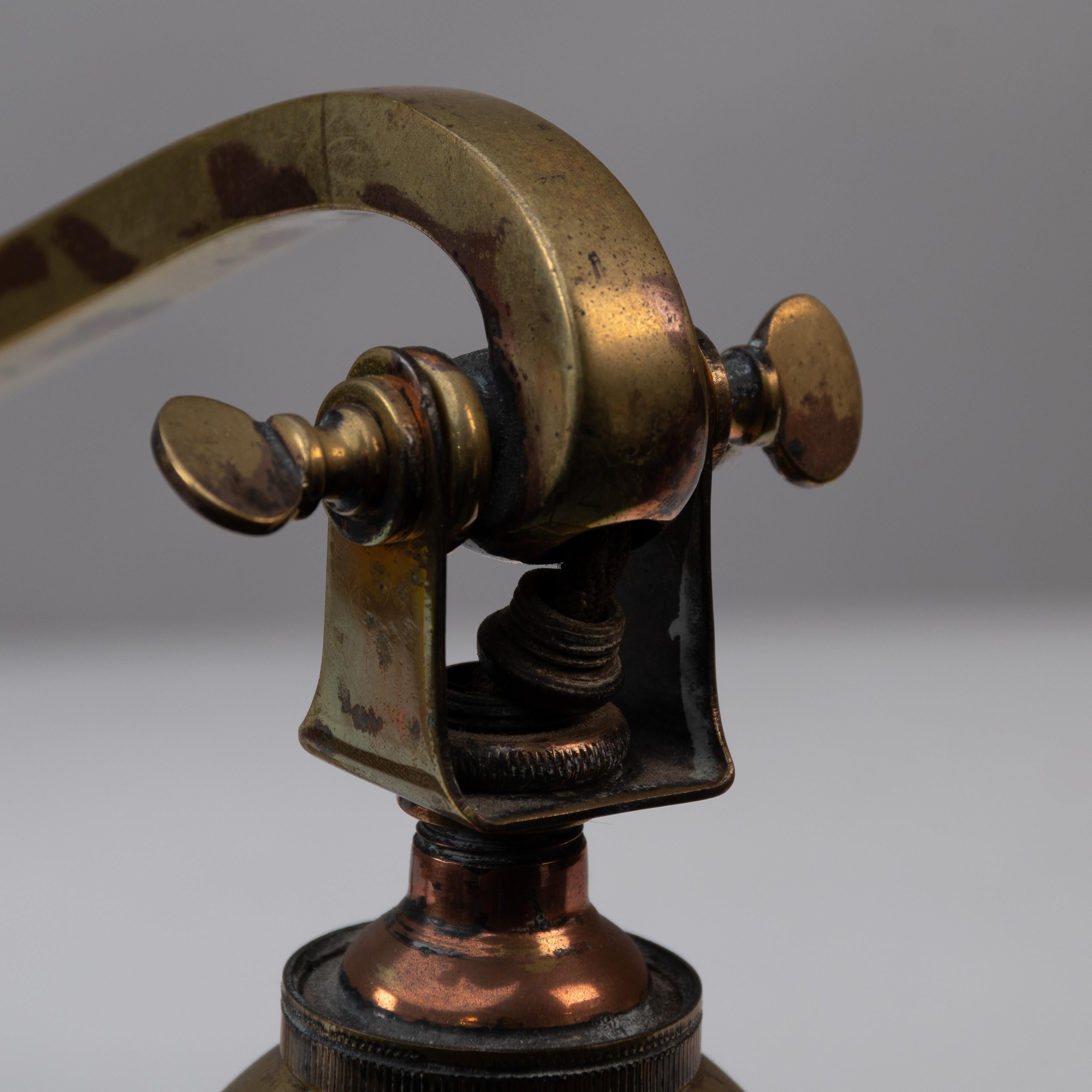 Decorative Brass Desk Light with Chord and Adjustable Head For Sale 5