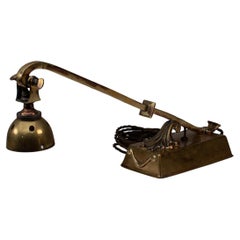 Decorative Brass Desk Light with Chord and Adjustable Head