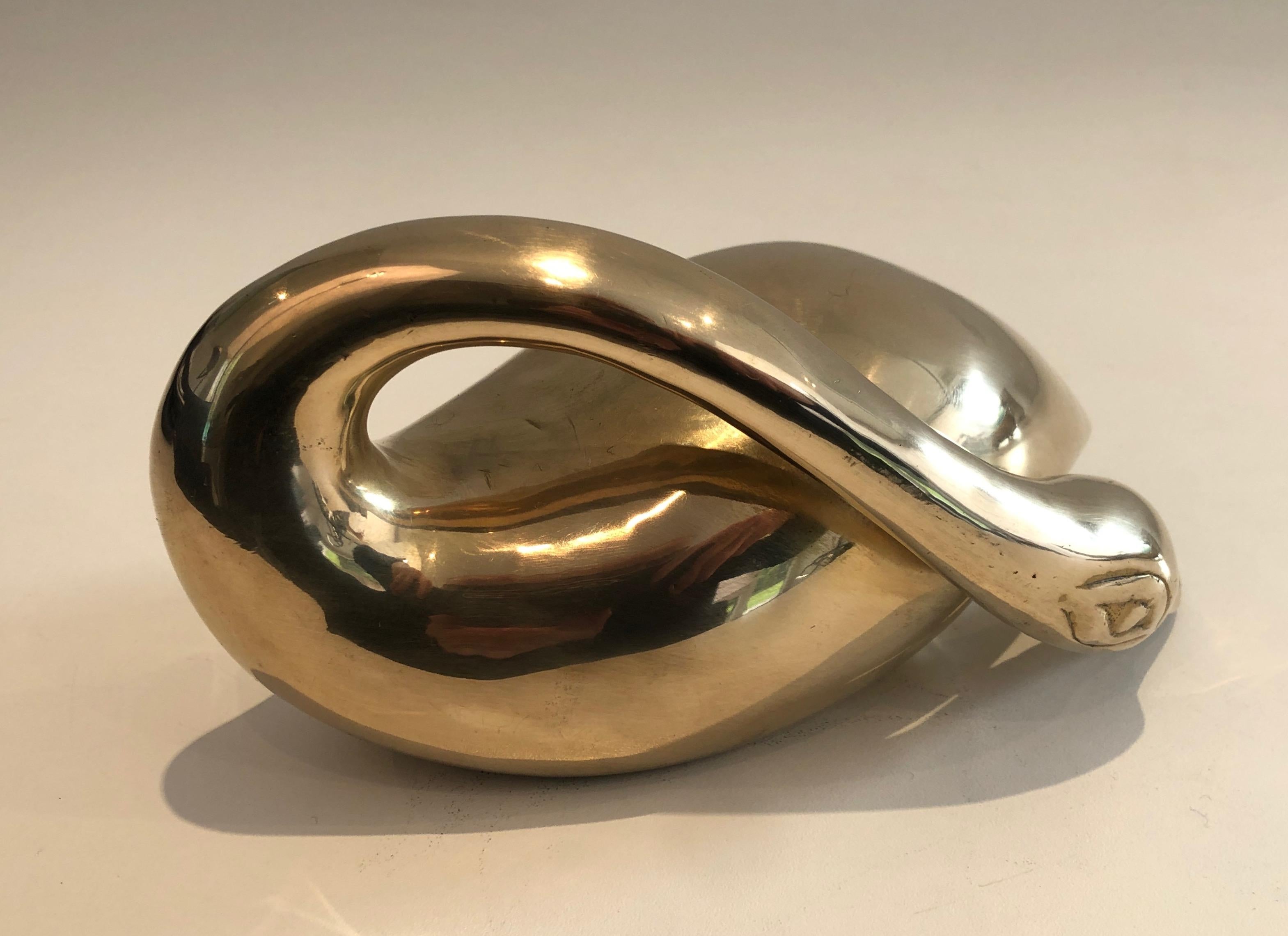 Mid-Century Modern Decorative Brass Duck For Sale