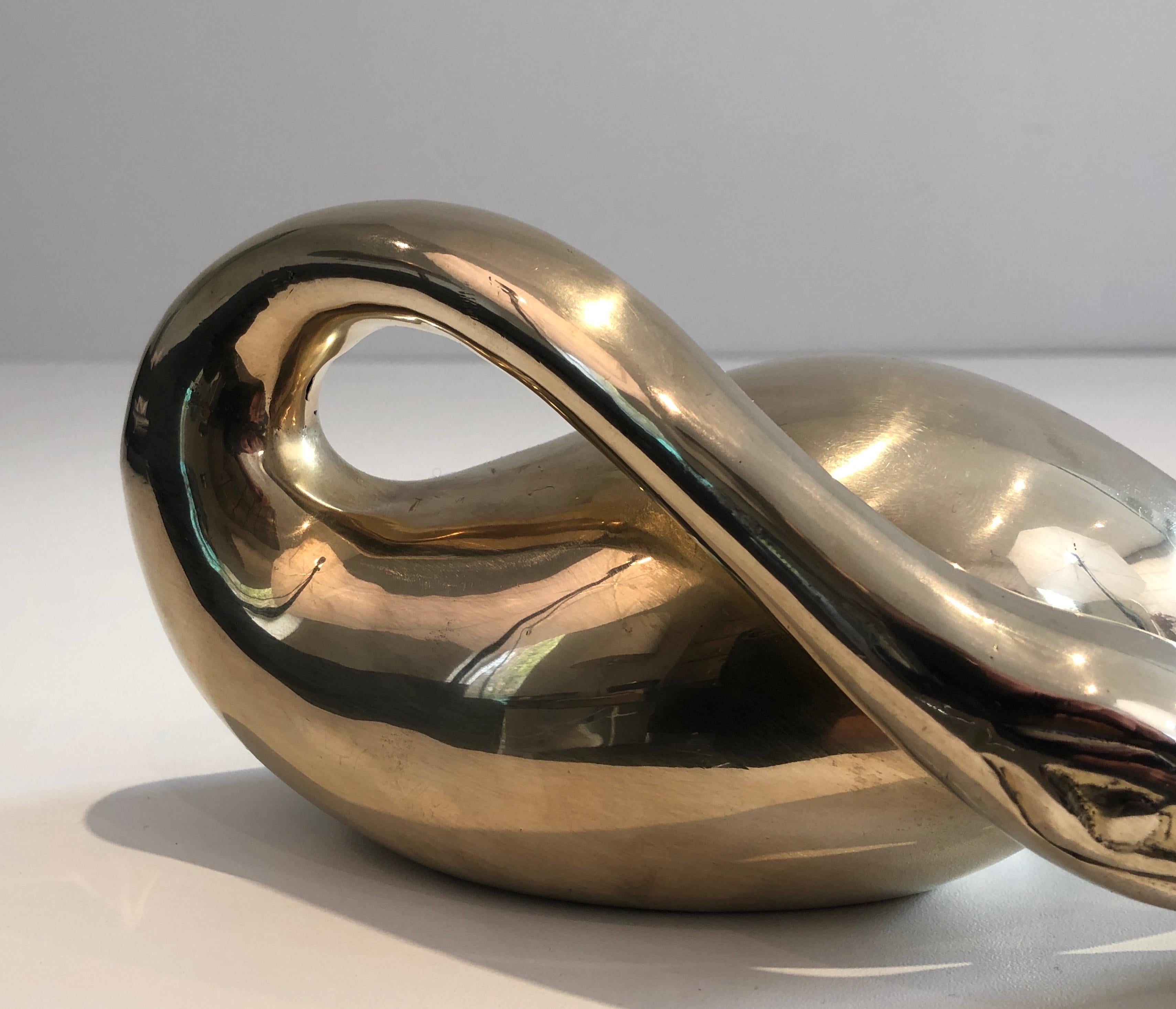 Francese Anatra decorativa in ottone in vendita