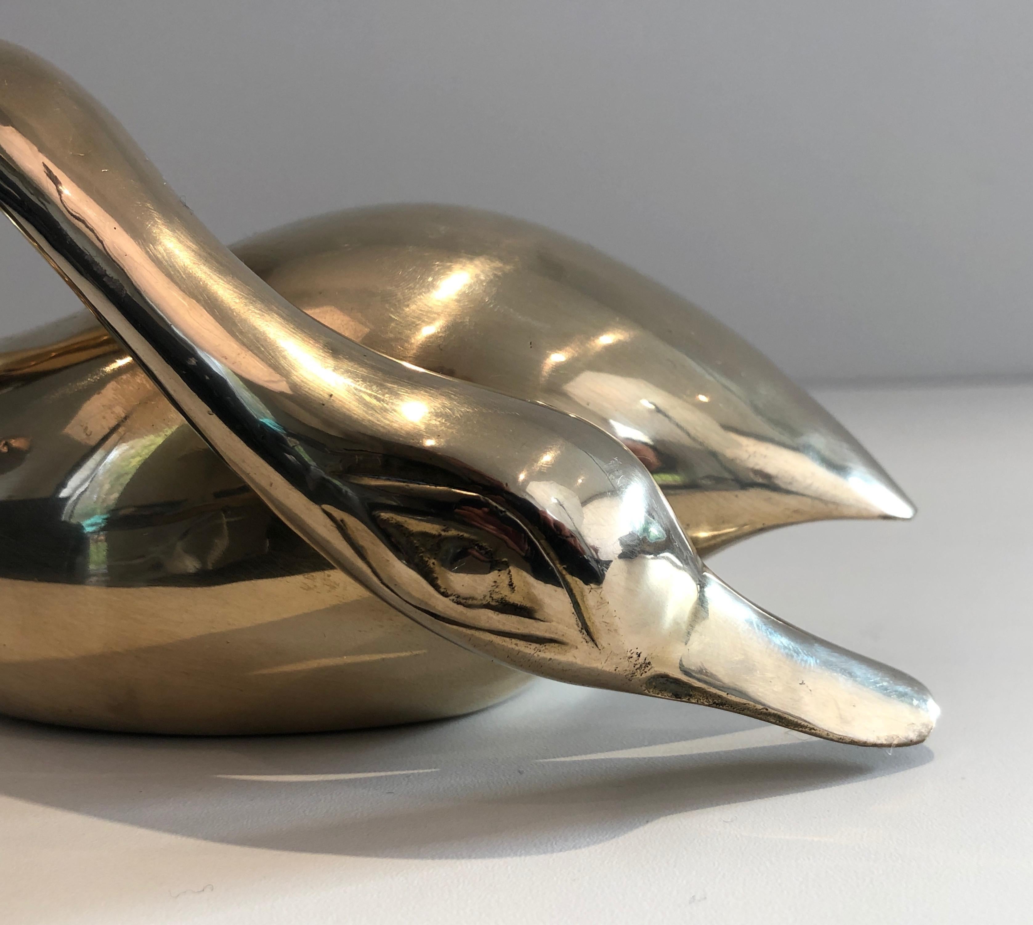 Decorative Brass Duck In Good Condition For Sale In Marcq-en-Barœul, Hauts-de-France