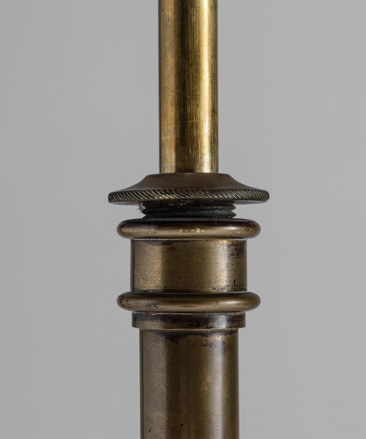Decorative Brass Floor Lamp, England, Circa 1910 In Good Condition In Culver City, CA