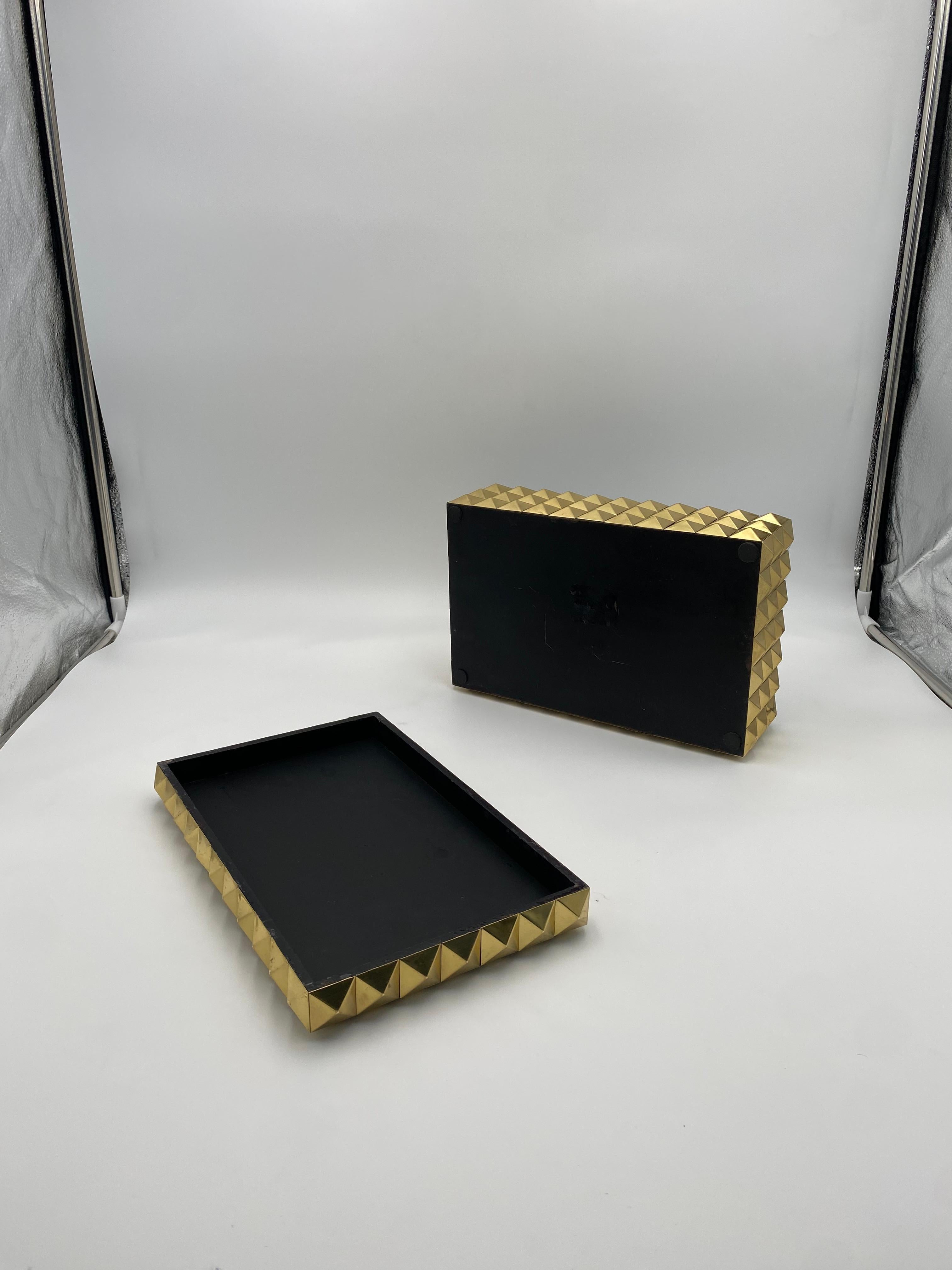 Decorative Brass Pyramid Lidded Box 5