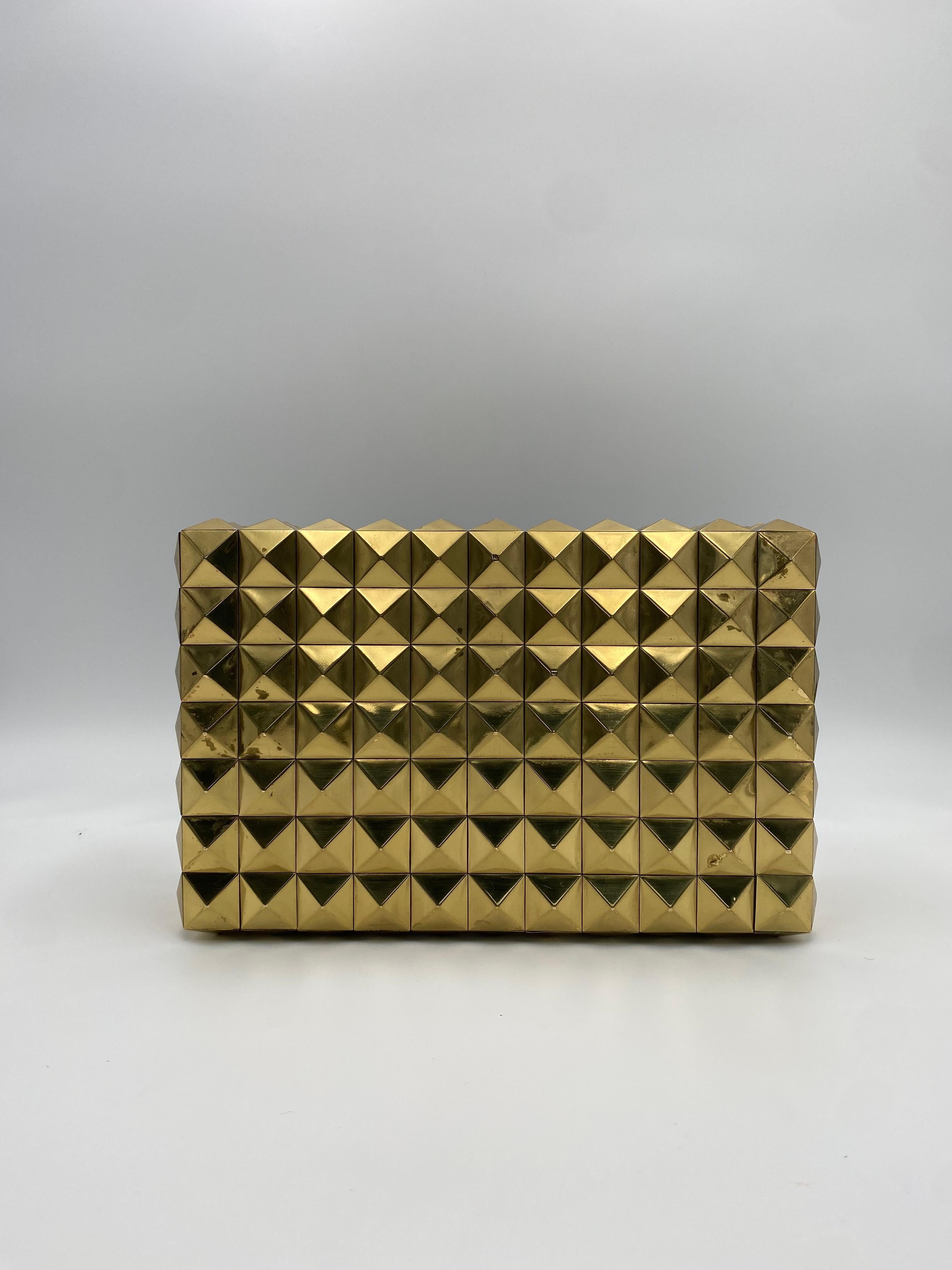 Decorative Brass Pyramid Lidded Box 7