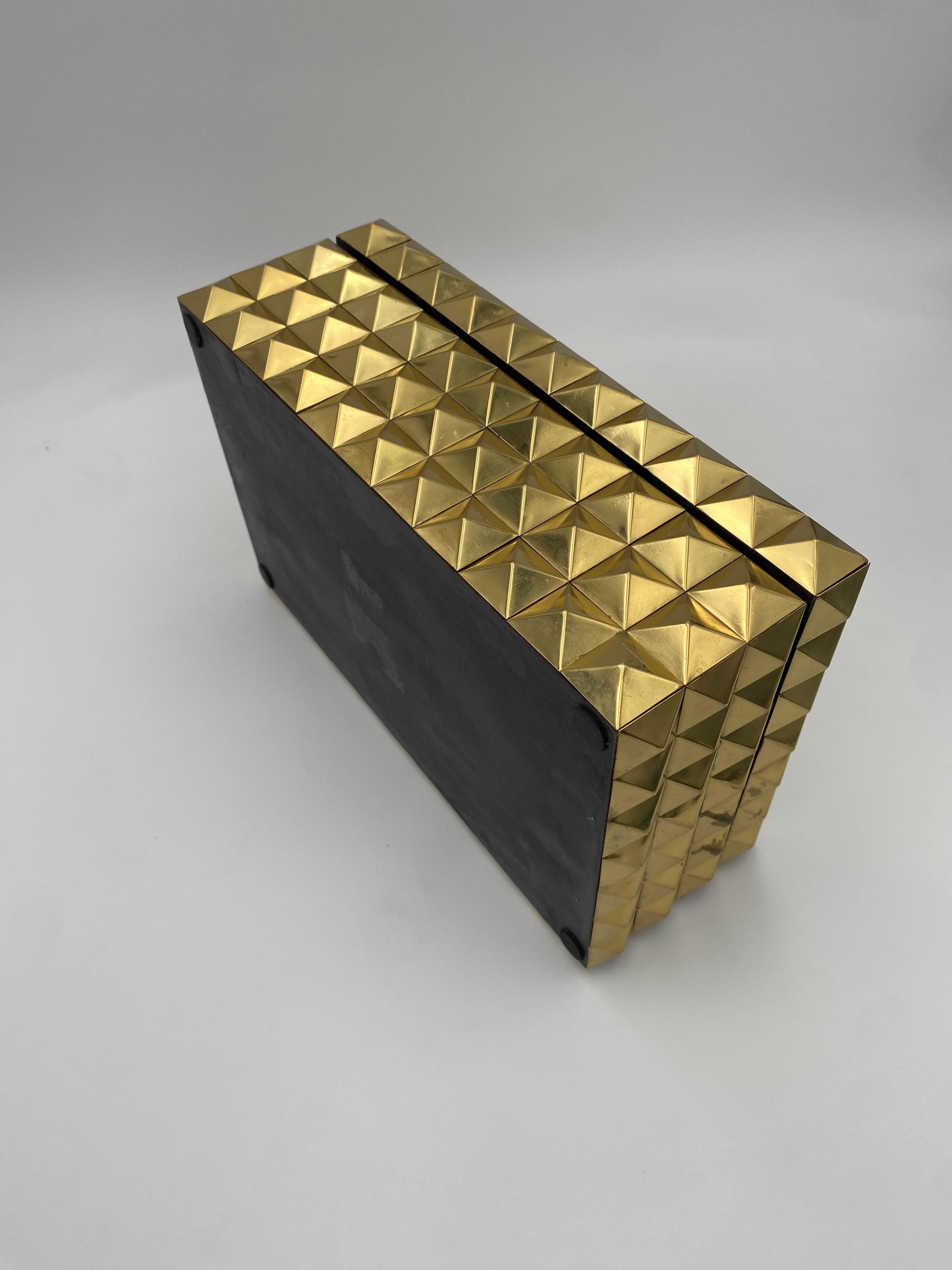 Decorative Brass Pyramid Lidded Box 11
