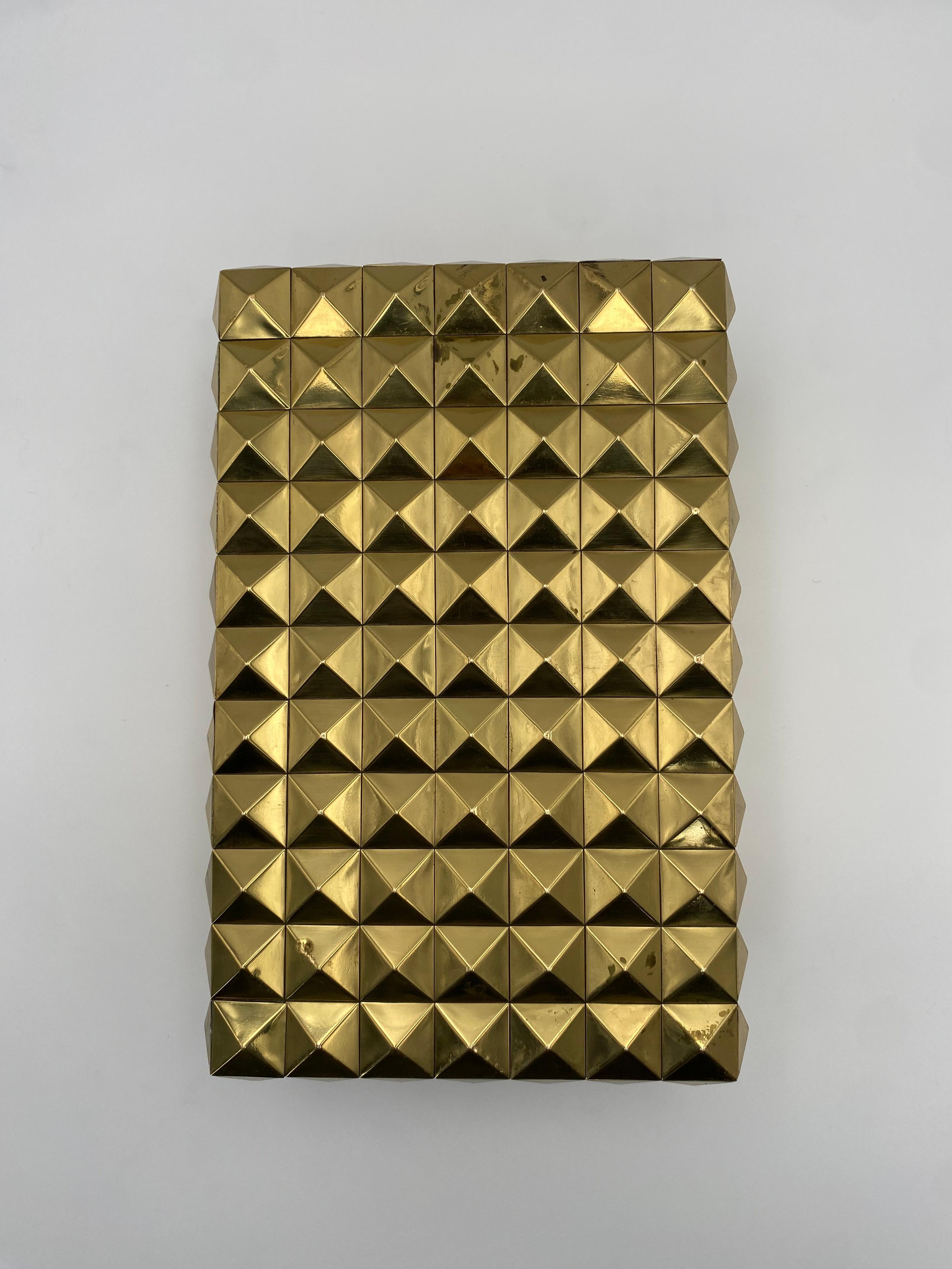 Decorative Brass Pyramid Lidded Box 3