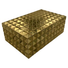 Decorative Brass Pyramid Lidded Box 