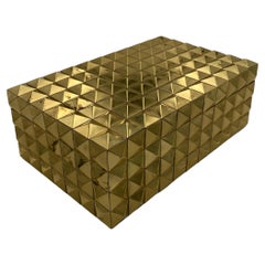 Decorative Brass Pyramid Lidded Box
