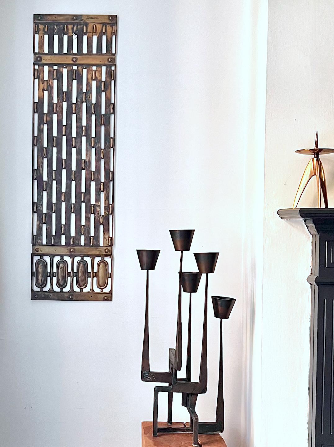 Decorative Brass Screen in Art Deco Style, European 20th Century 6