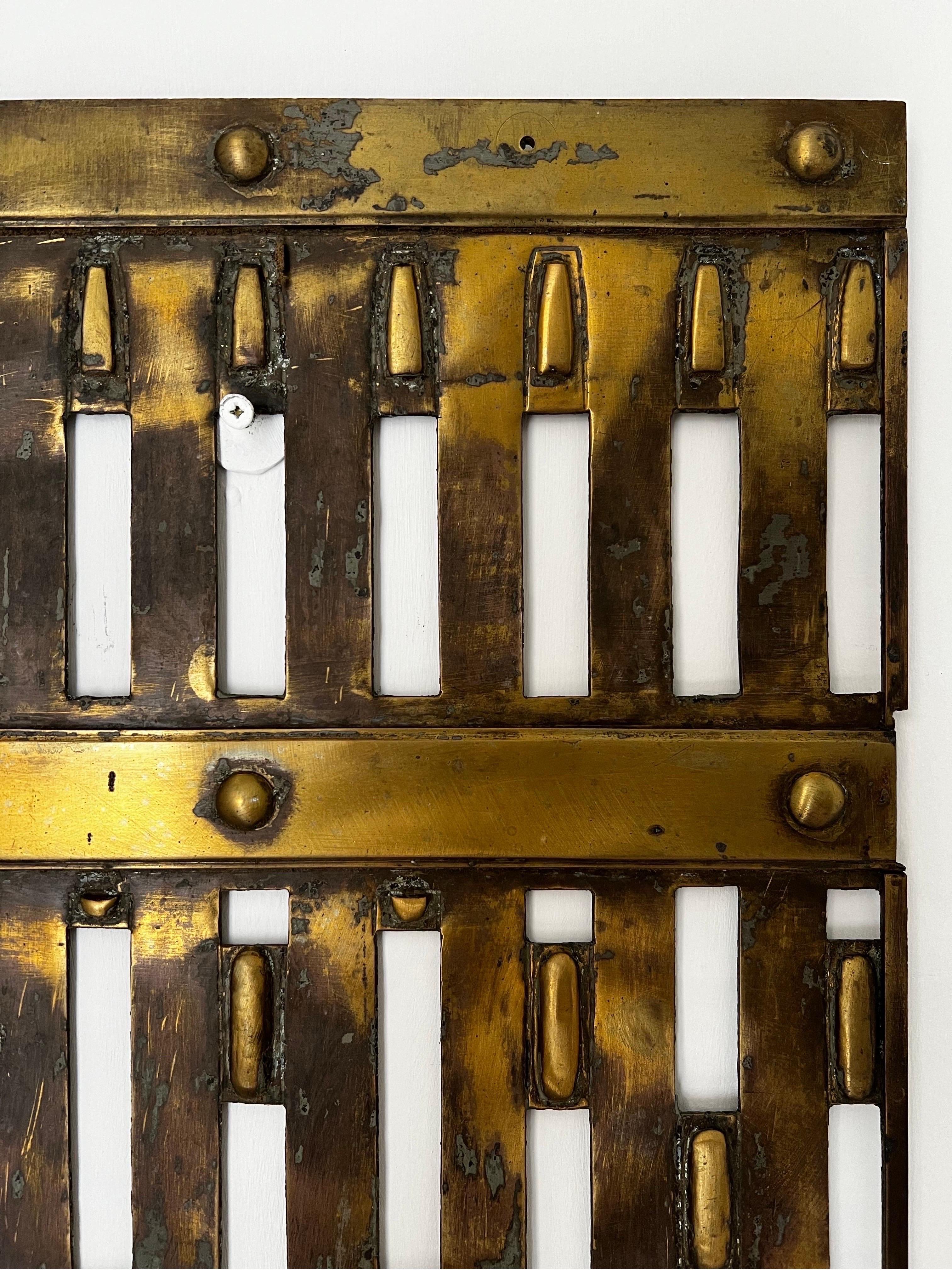 Decorative Brass Screen in Art Deco Style, European 20th Century In Fair Condition In London, GB