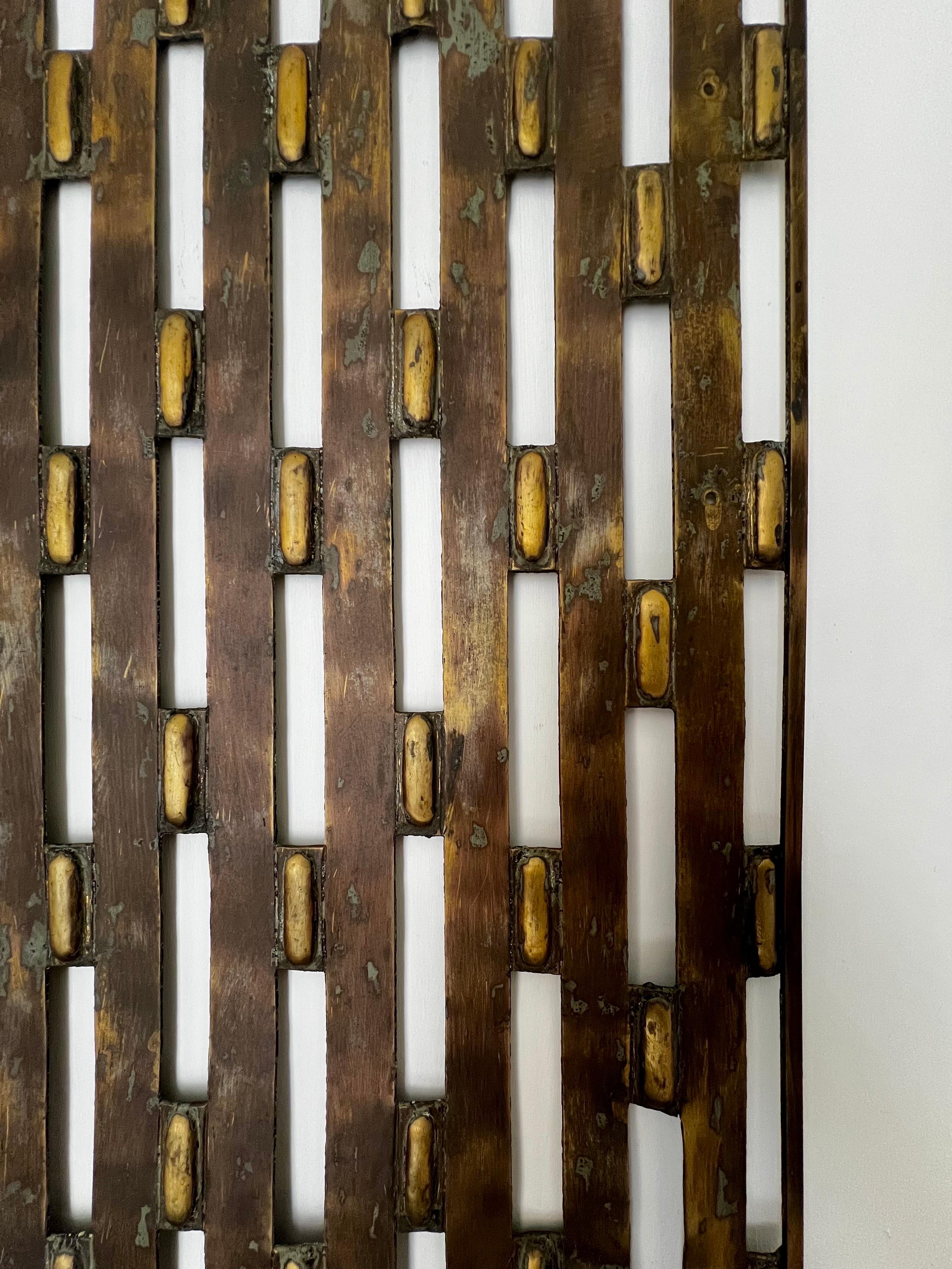 Decorative Brass Screen in Art Deco Style, European 20th Century 1
