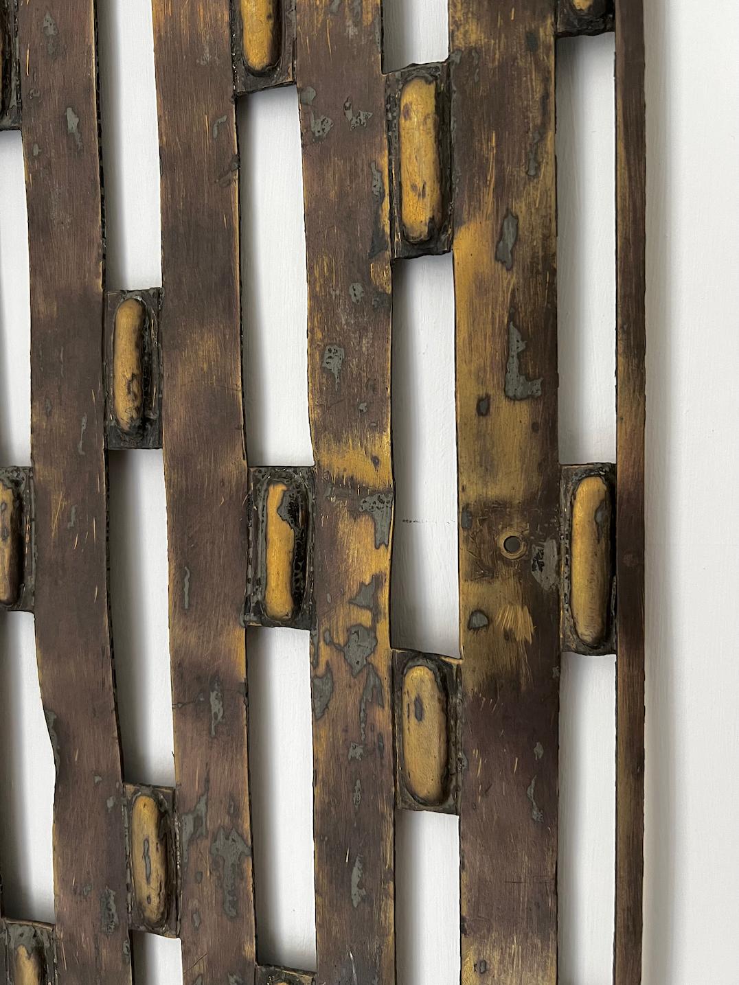 Decorative Brass Screen in Art Deco Style, European 20th Century 5