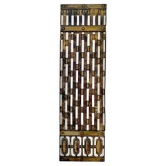 Antique Decorative Brass Screen in Art Deco Style, European 20th Century