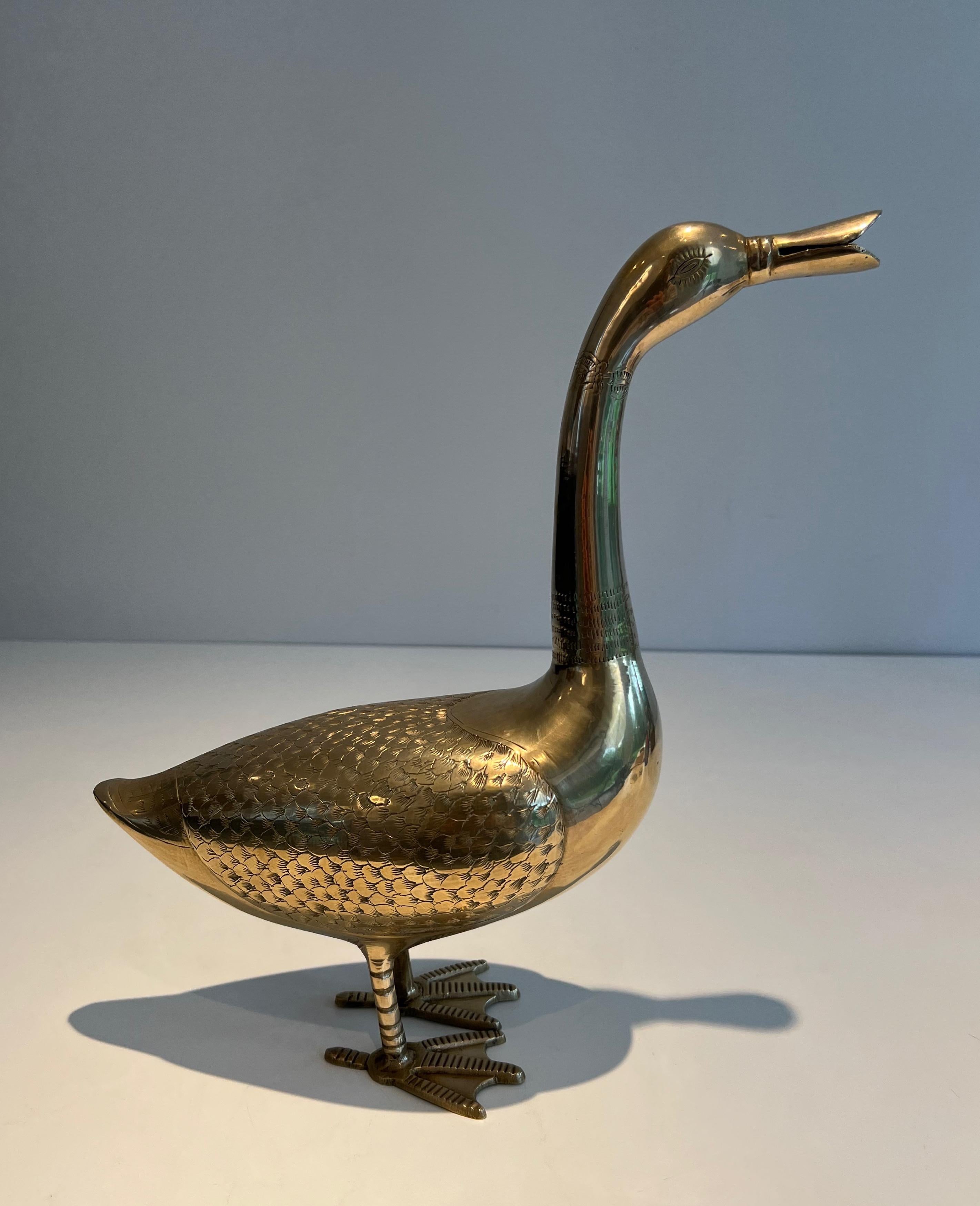Sculpture décorative en laiton représentant un canard en vente 6