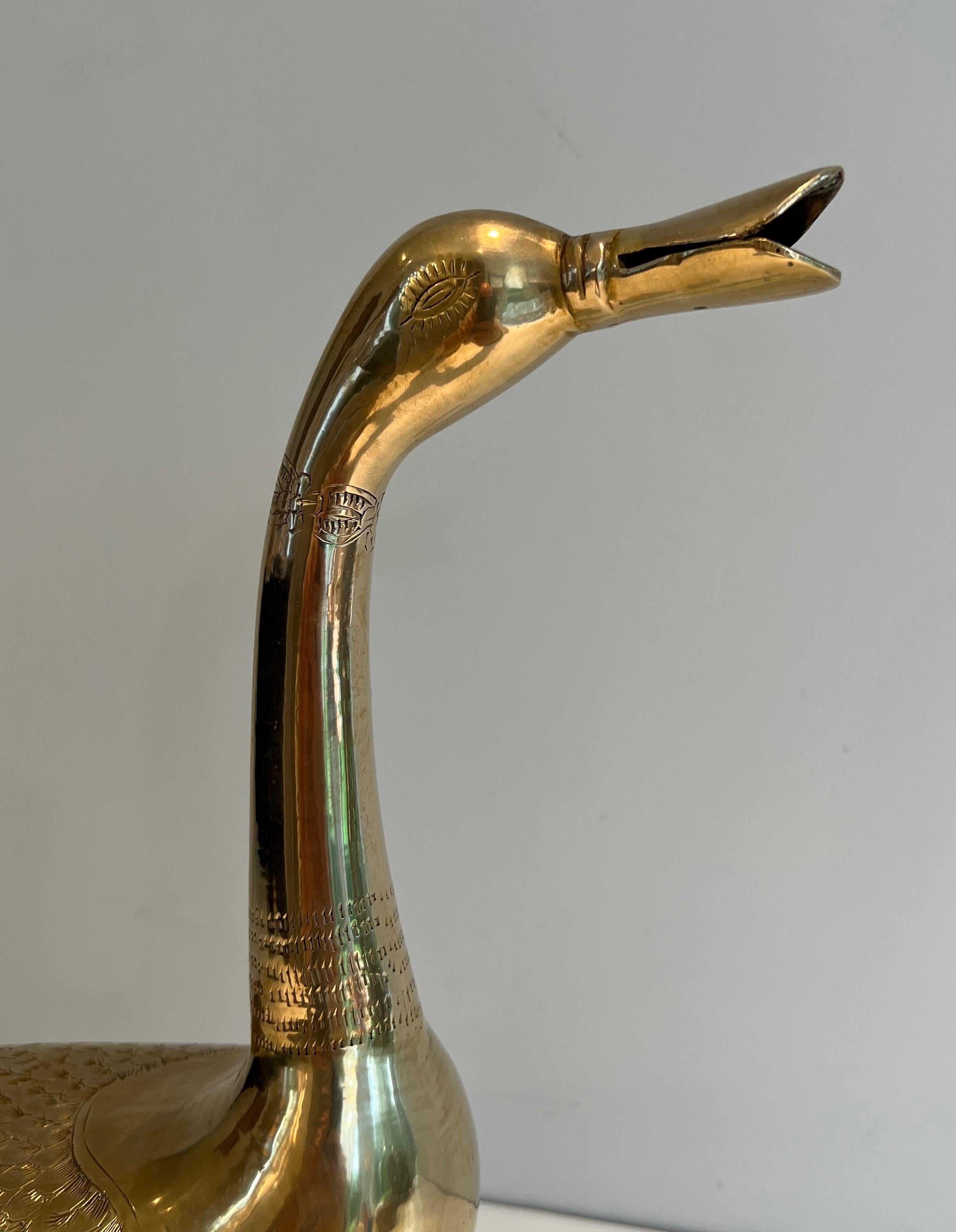 Sculpture décorative en laiton représentant un canard en vente 8